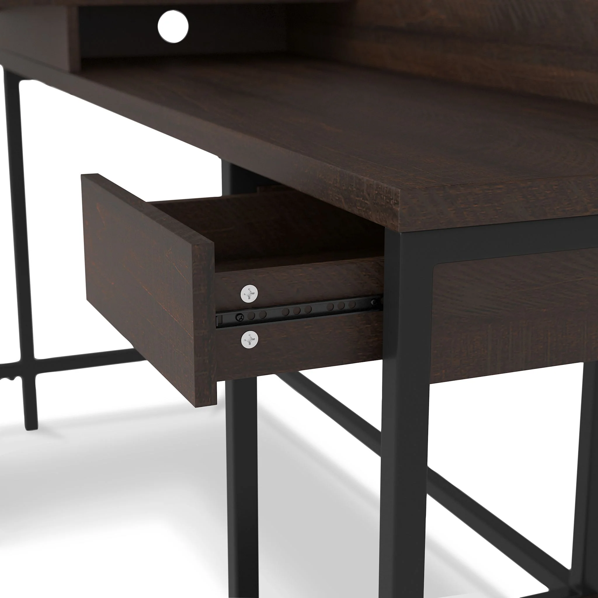 Camiburg L-Desk - Warm Brown - Image 8