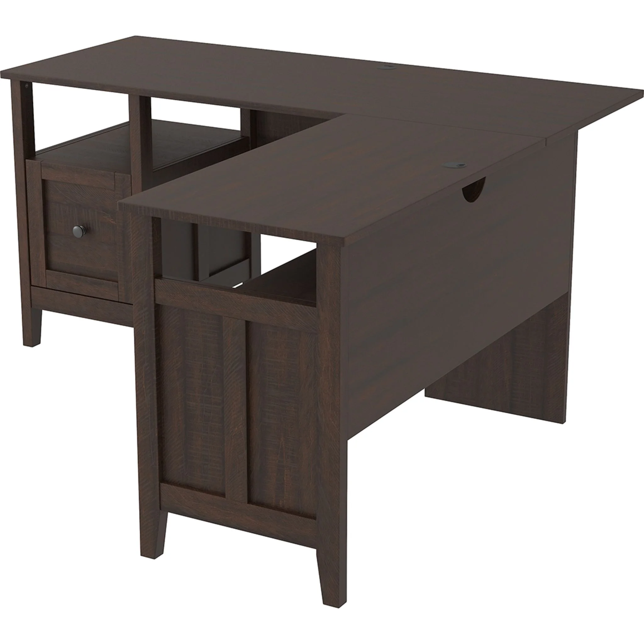 Camiburg L-Desk - Warm Brown - Image 6
