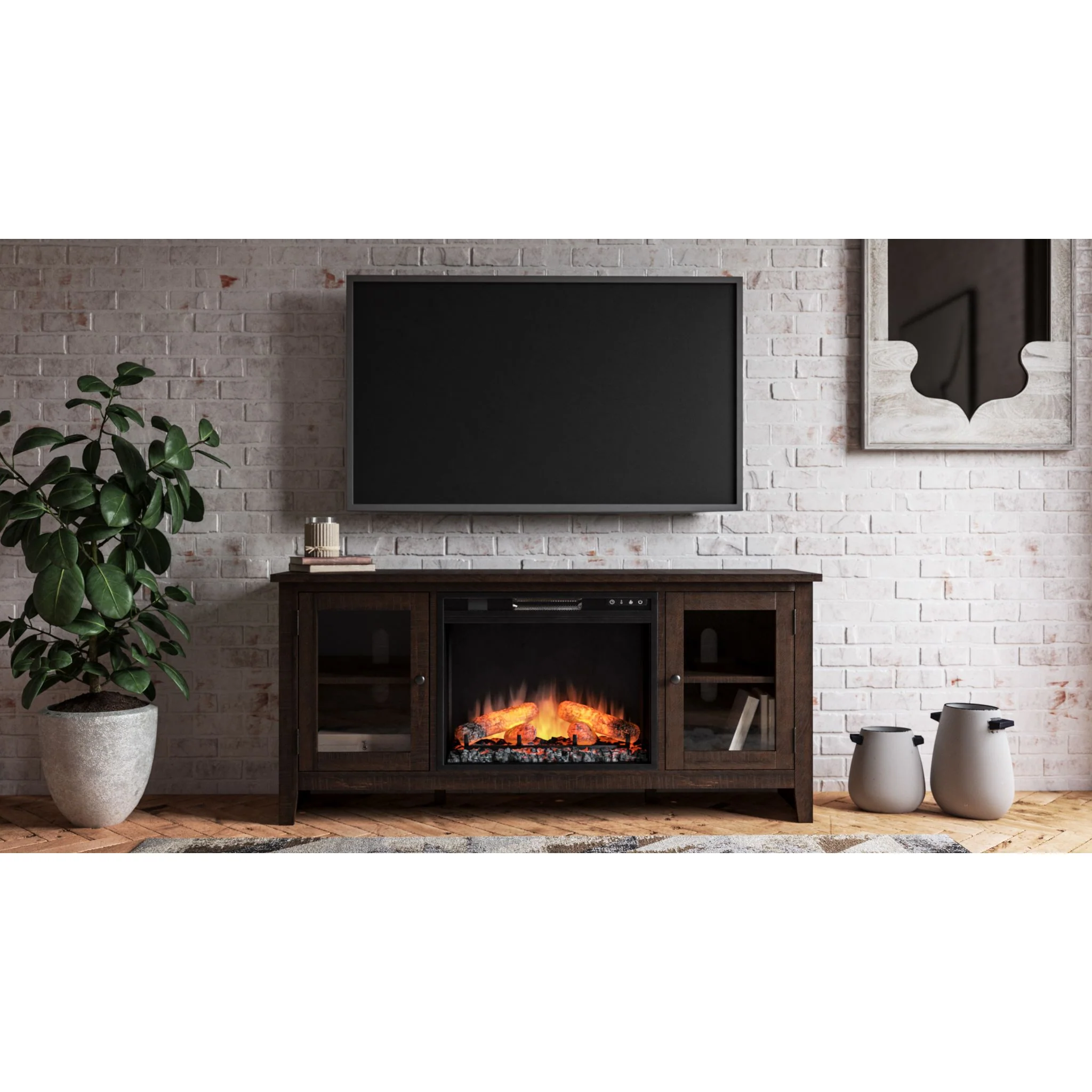 Camiburg TV Stand - Warm Brown - Image 10