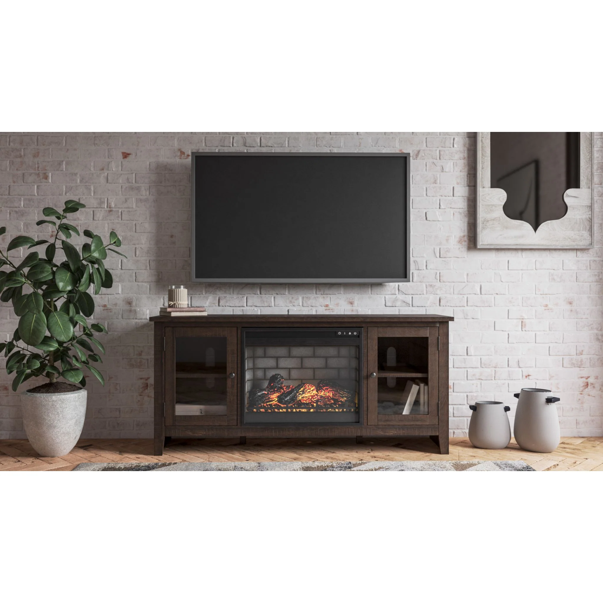 Camiburg TV Stand - Warm Brown - Image 11