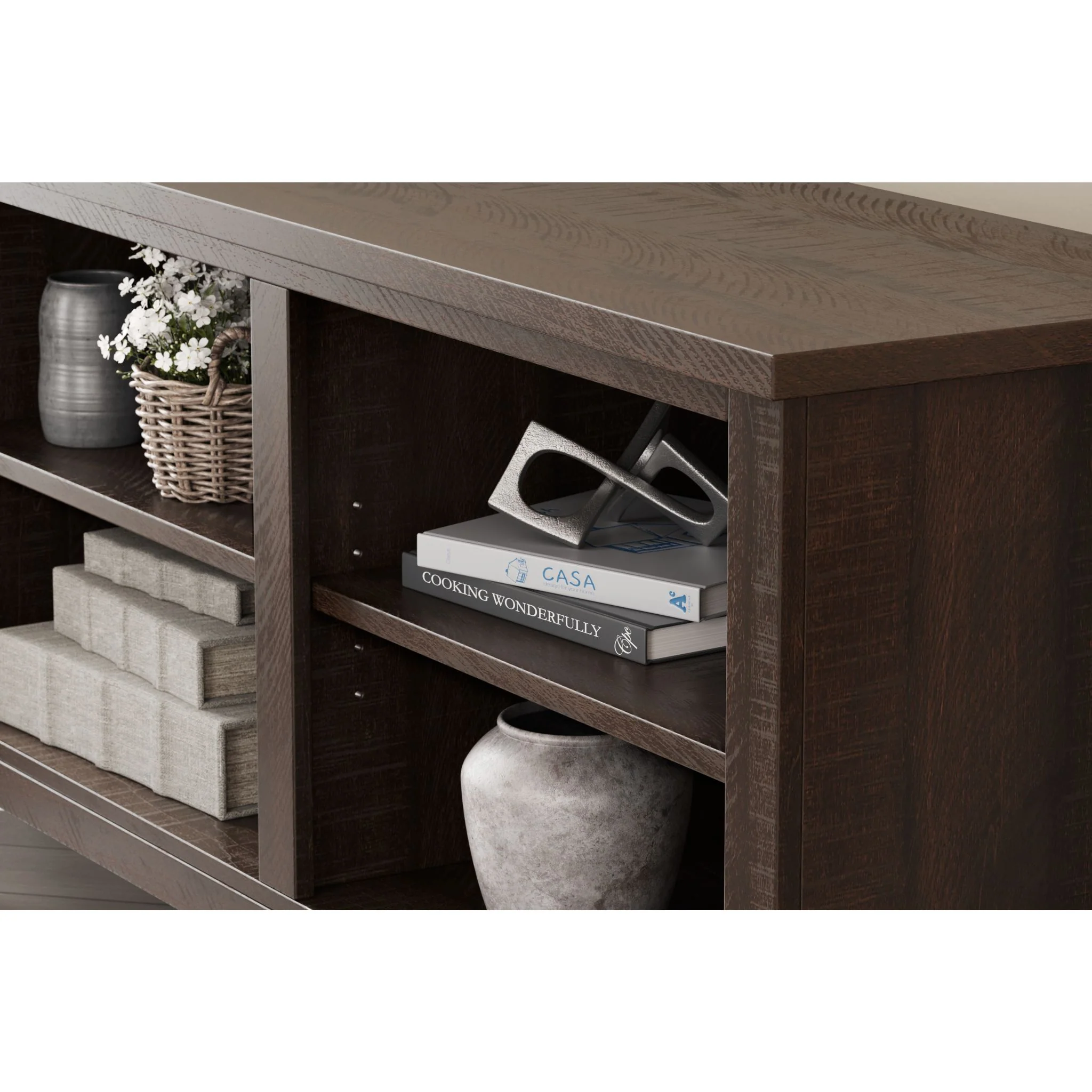 Camiburg TV Stand - Warm Brown - Image 9