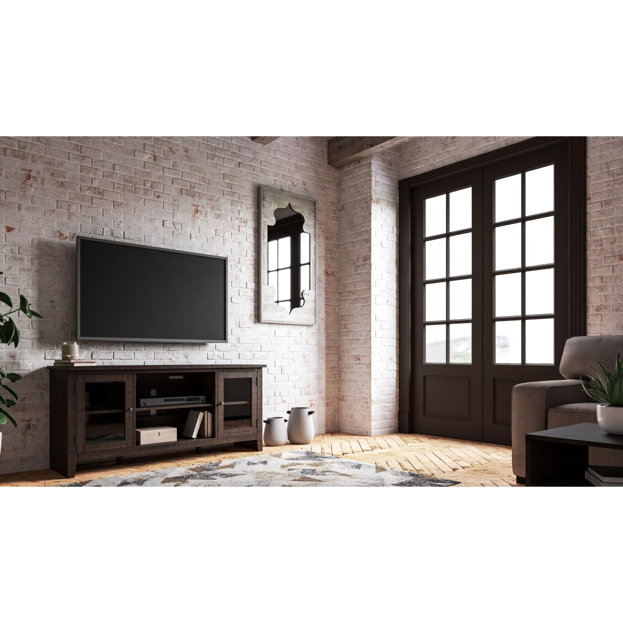 Camiburg TV Stand - Warm Brown - Image 2