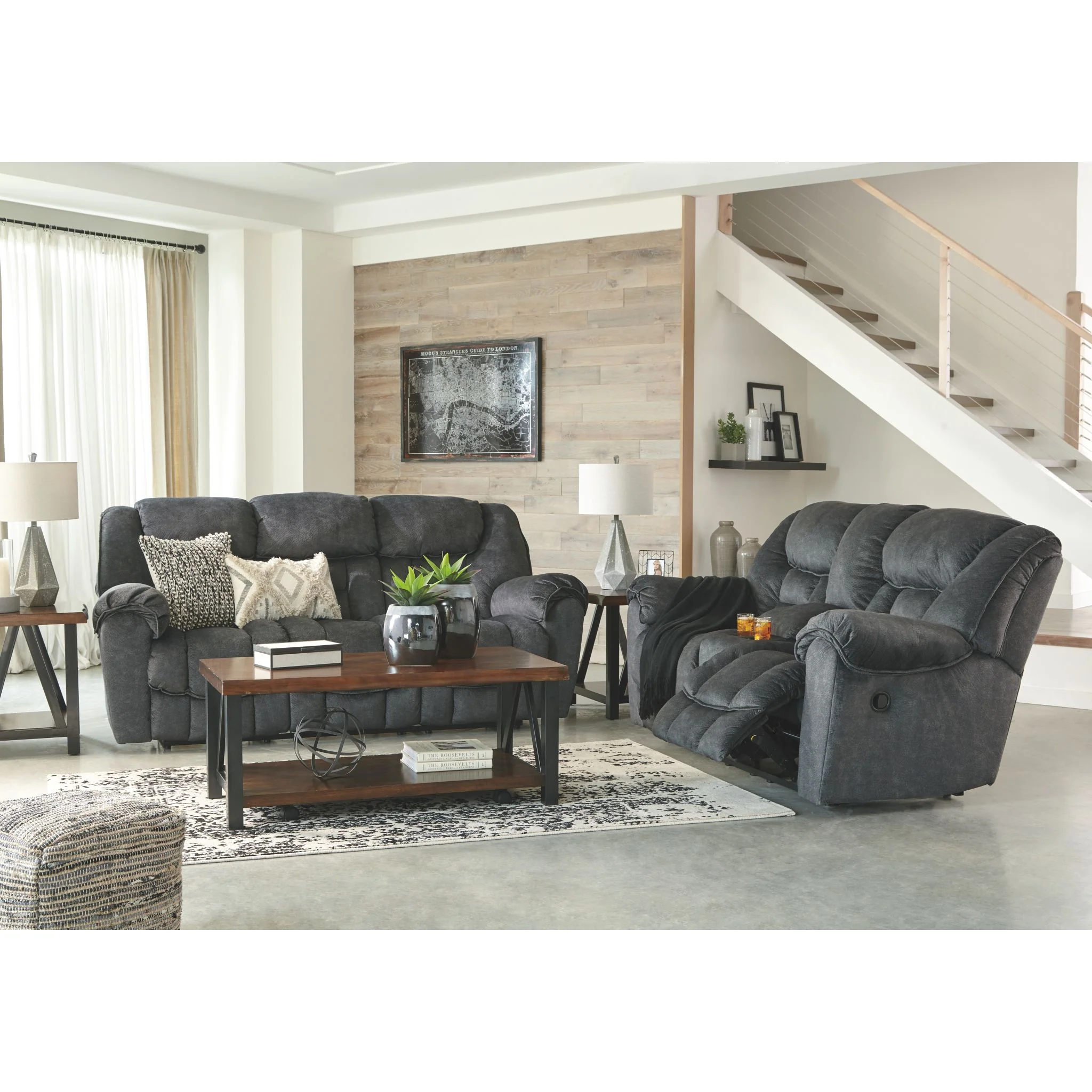 Capehorn Reclining Loveseat with Console - Granite - Image 6