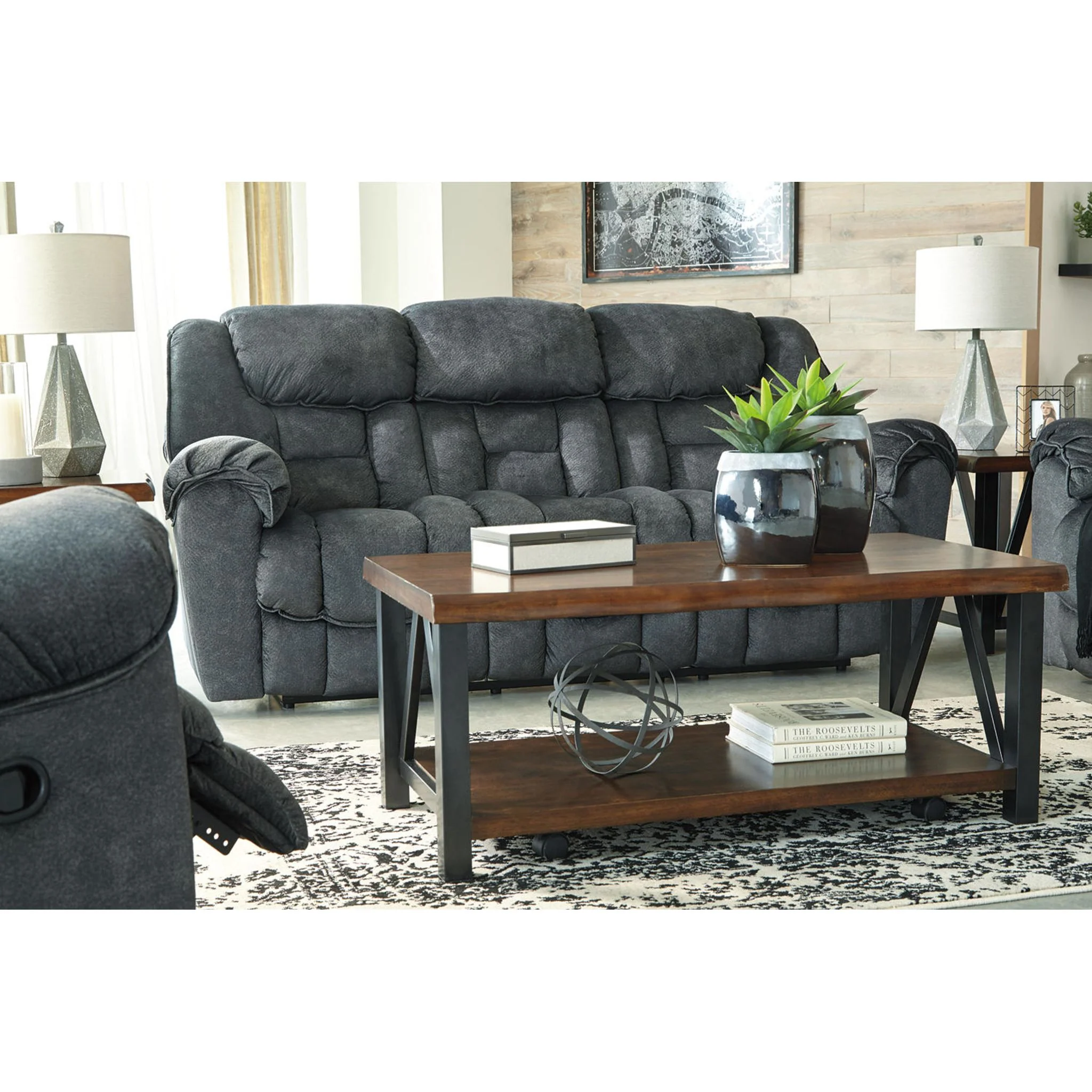Capehorn Reclining Sofa - Granite - Image 15