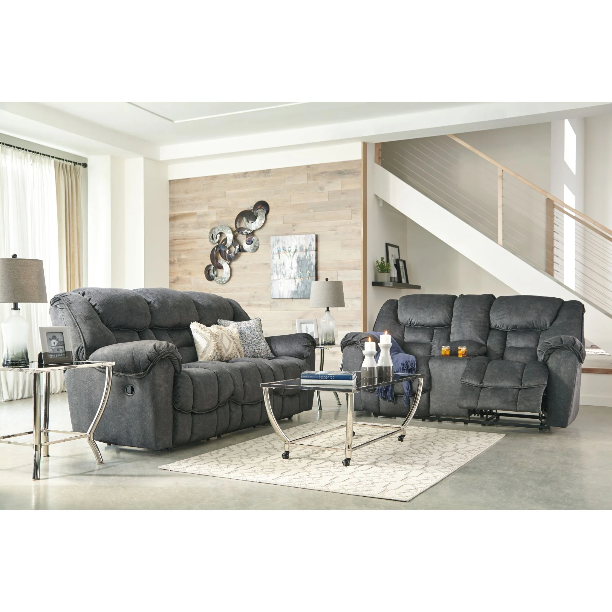 Capehorn Reclining Sofa - Granite - Image 7