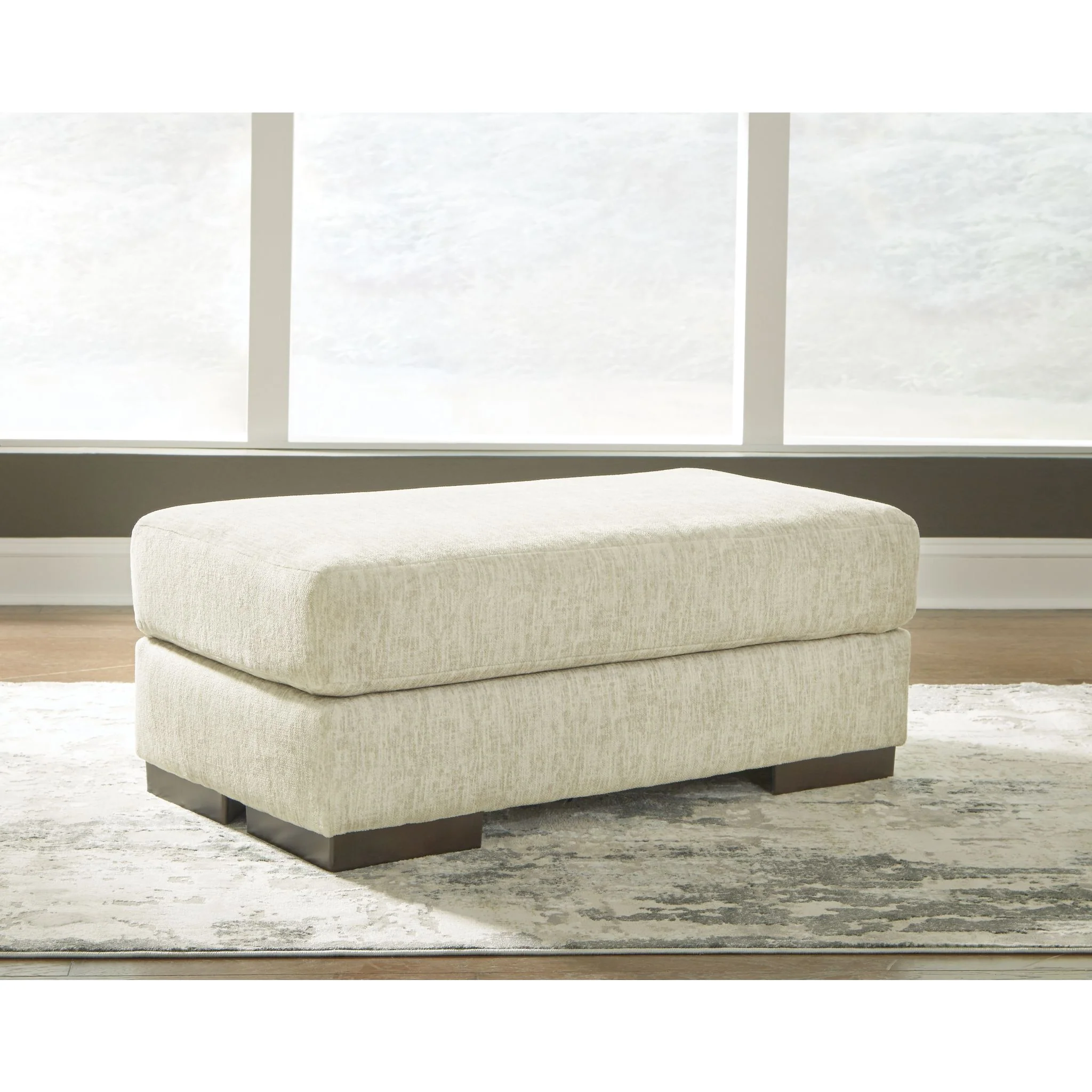 Caretti Ottoman - Parchment - Image 2