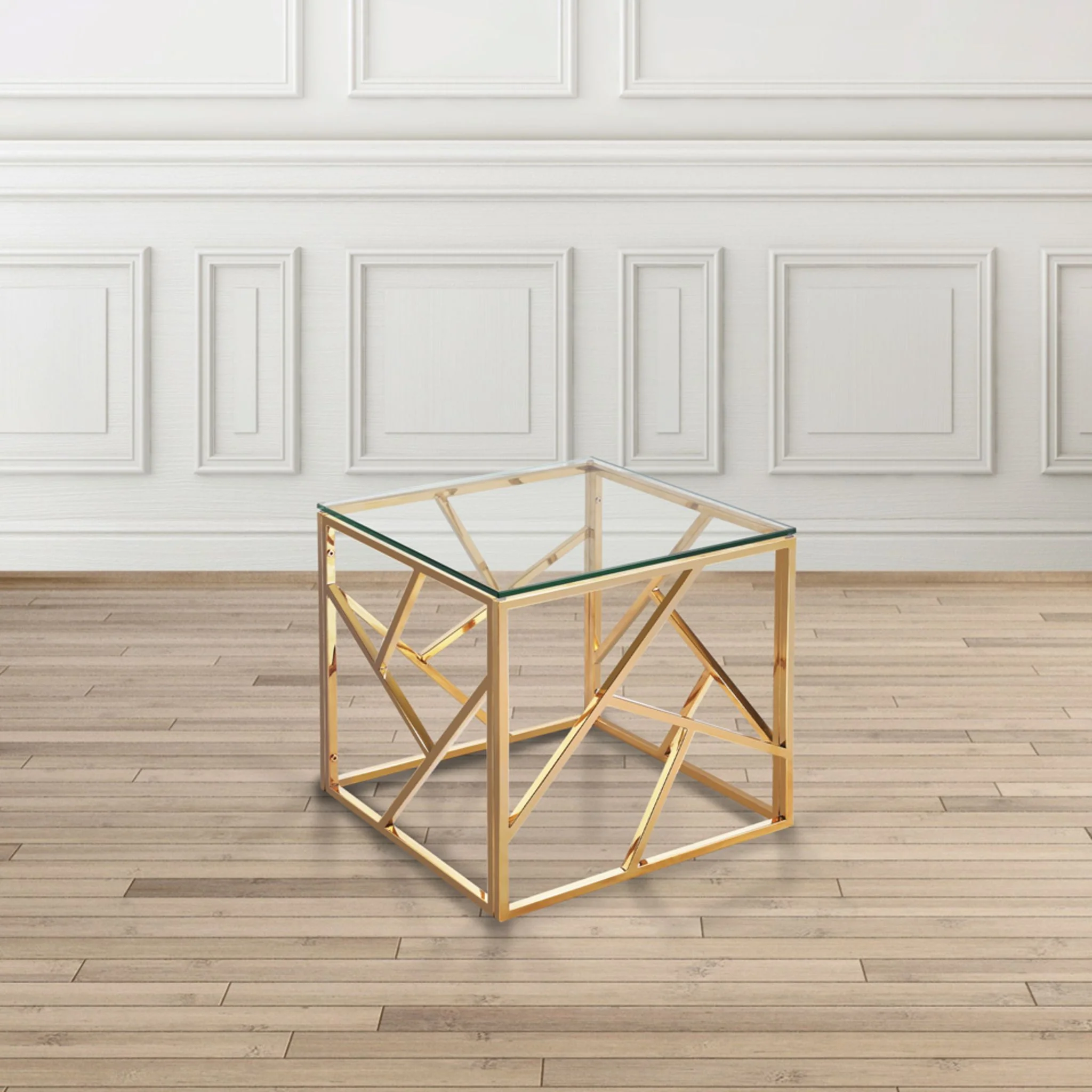 Carole End Table - Gold - Image 2
