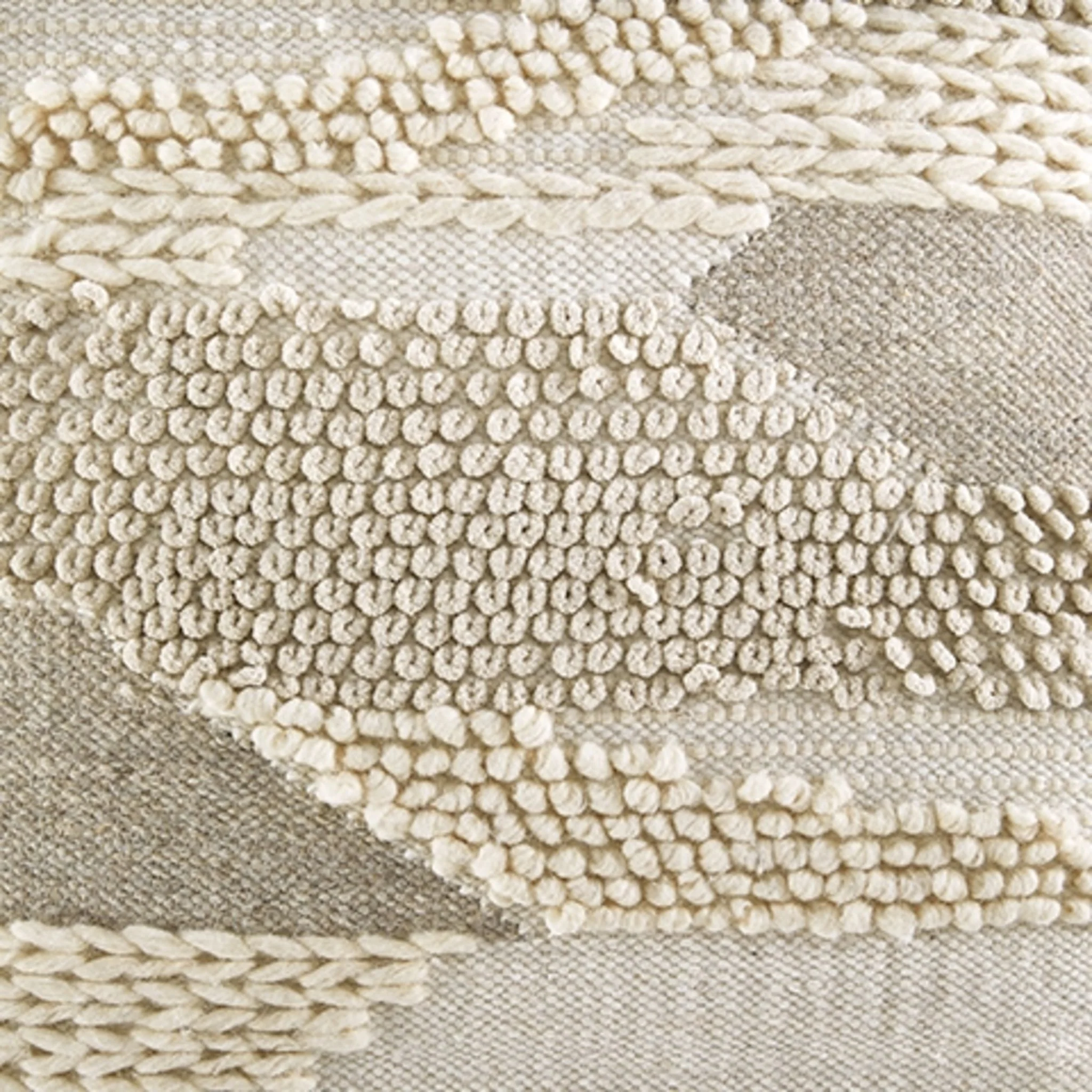 Cartlow Pouf - Cream/Beige/Gray - Image 4