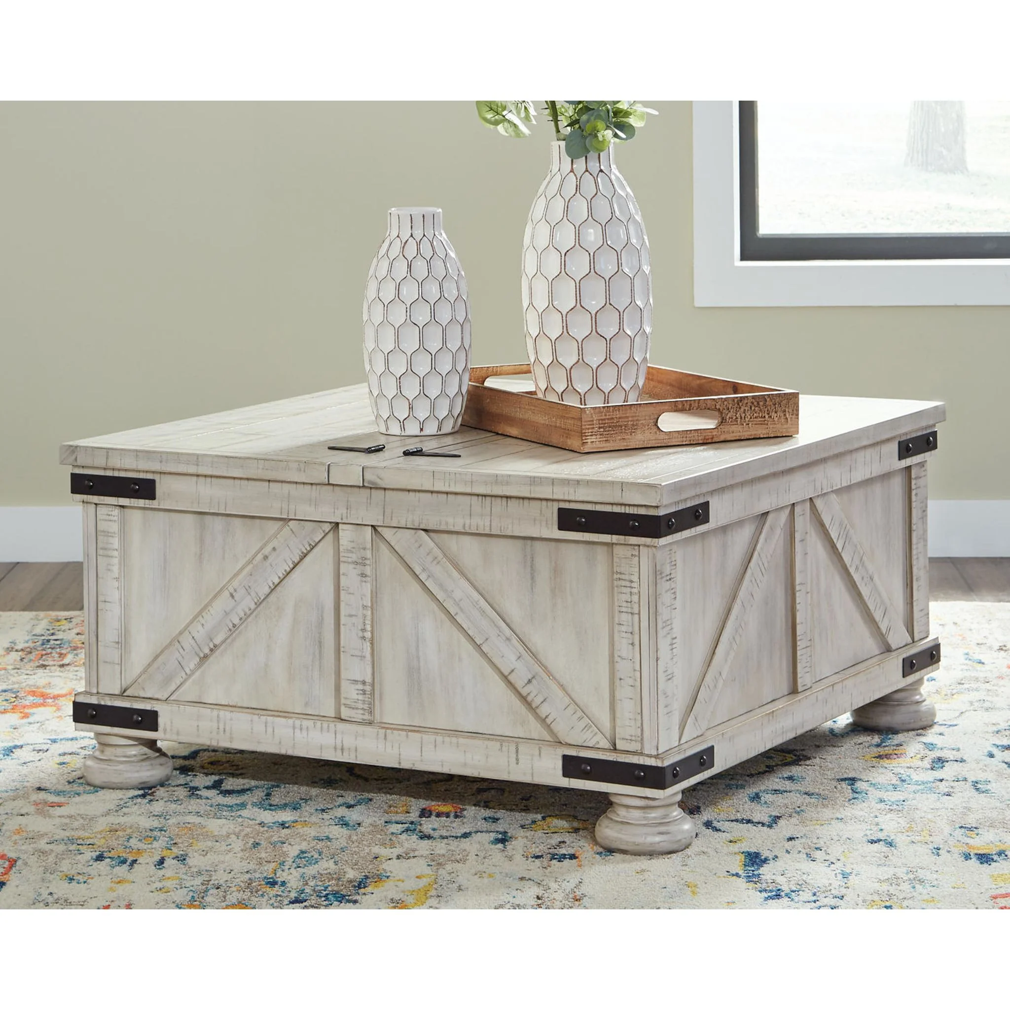 Carynhurst Coffee Table - Whitewash - Image 14