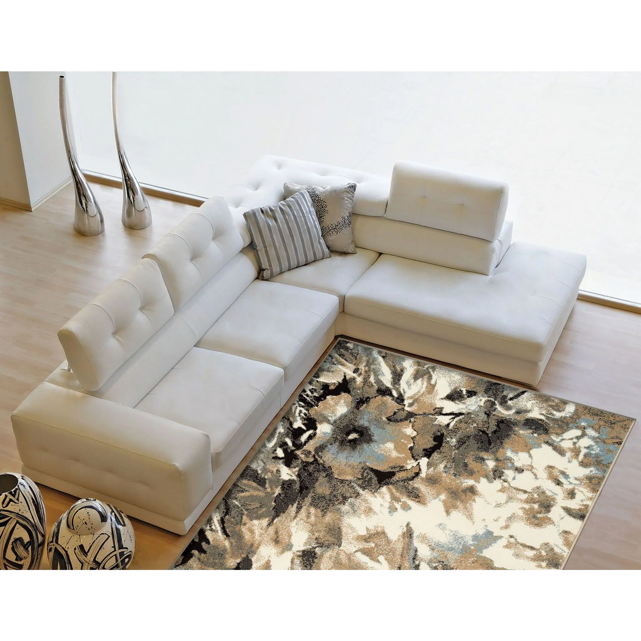 Casa Watercolour Flowers Area Rug - 5'x8' - Image 6