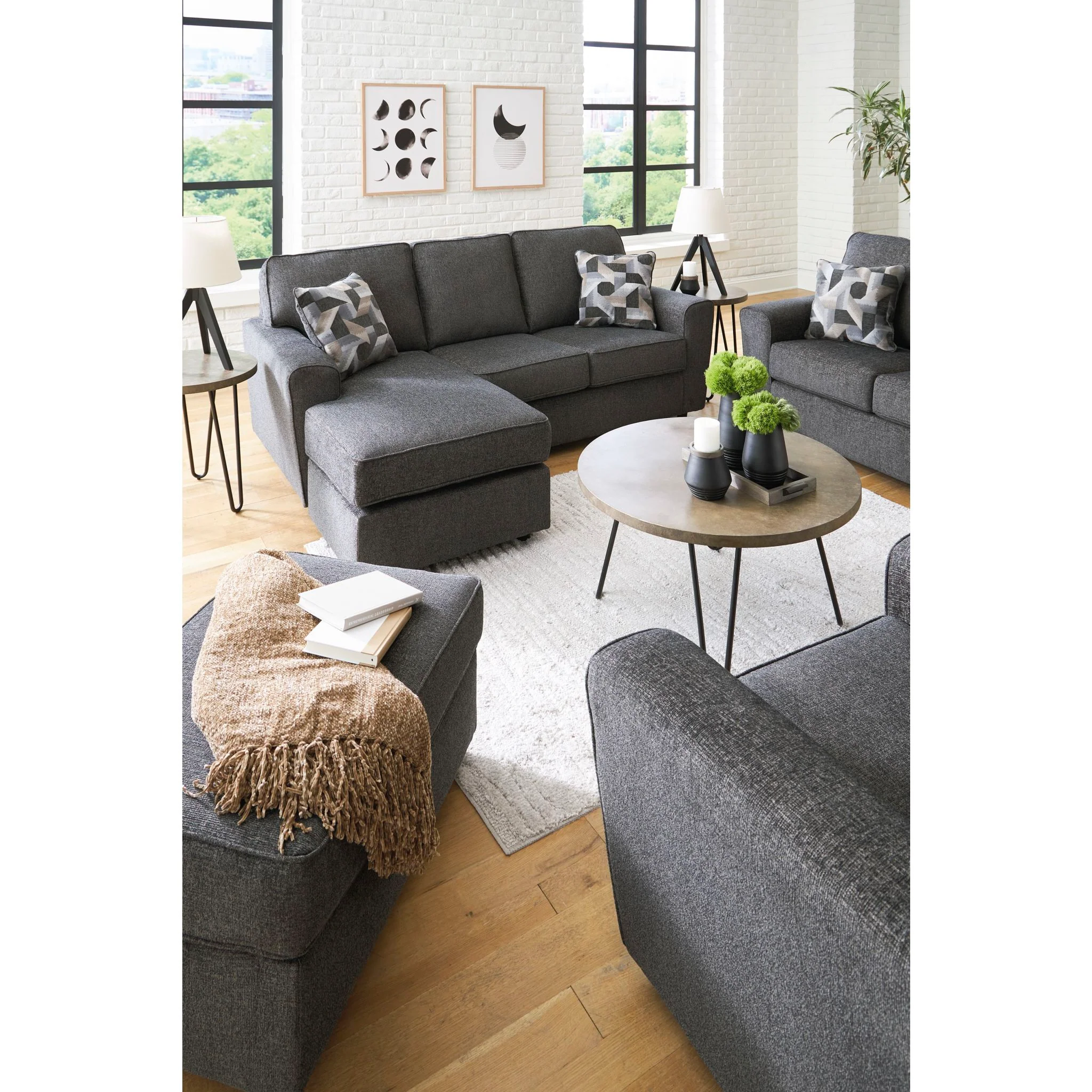 Cascilla Sofa Chaise - Slate - Image 4