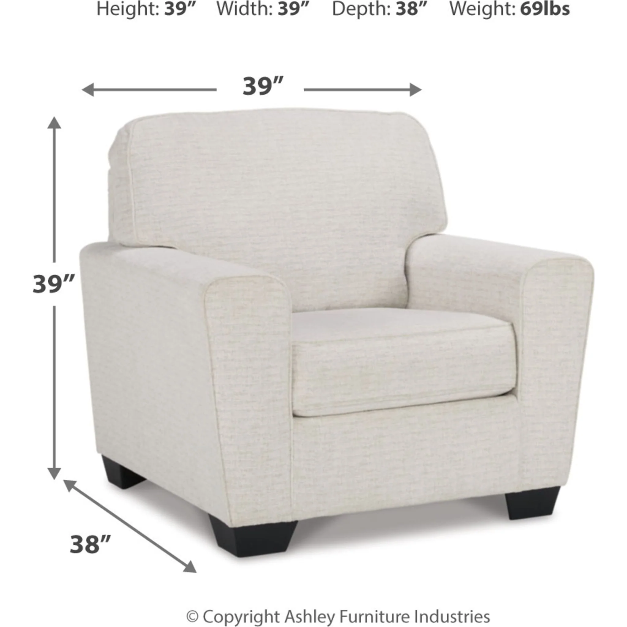 Cashton Chair - Snow - Image 7