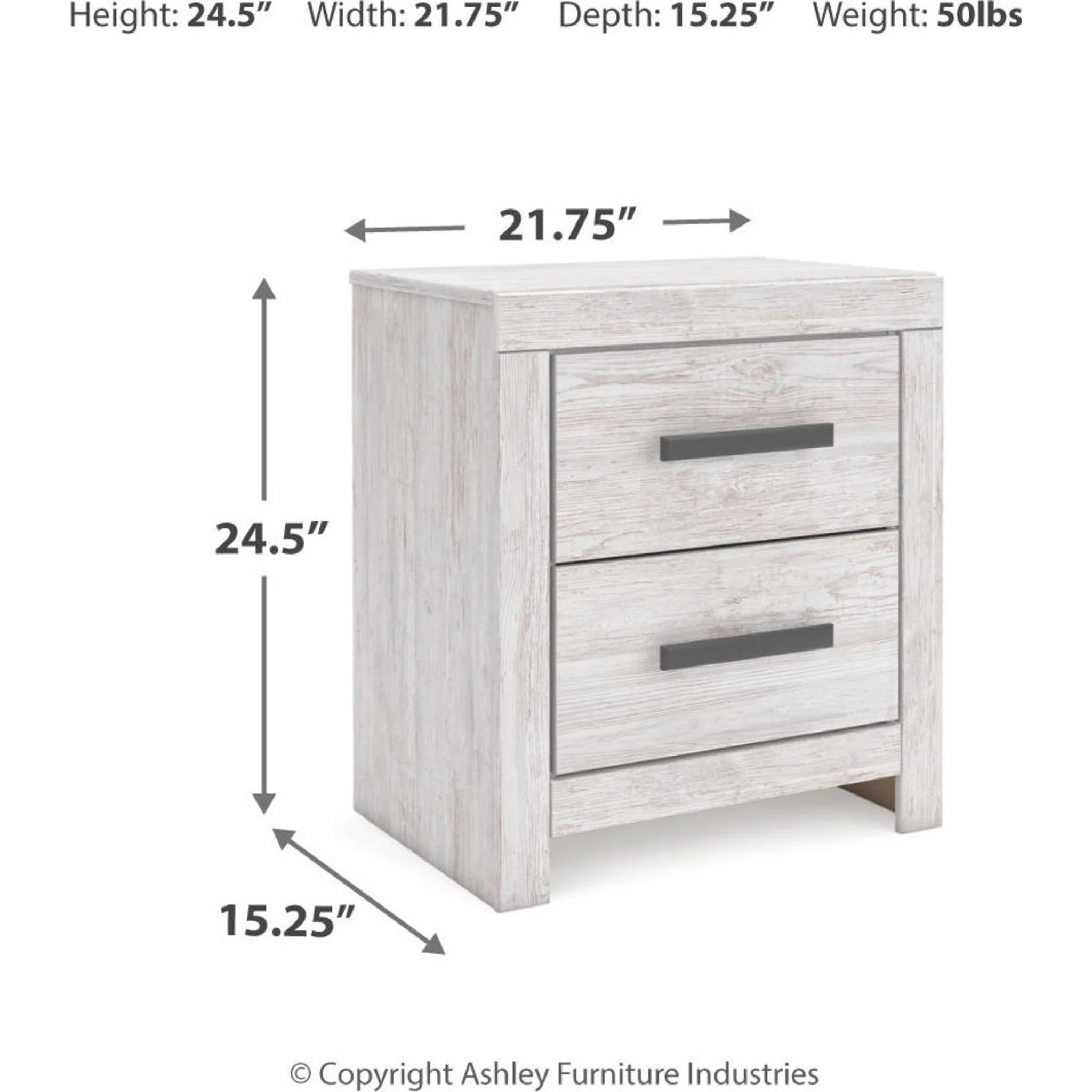 Cayboni 6 Piece Full Panel Bedroom - Whitewash - Image 26