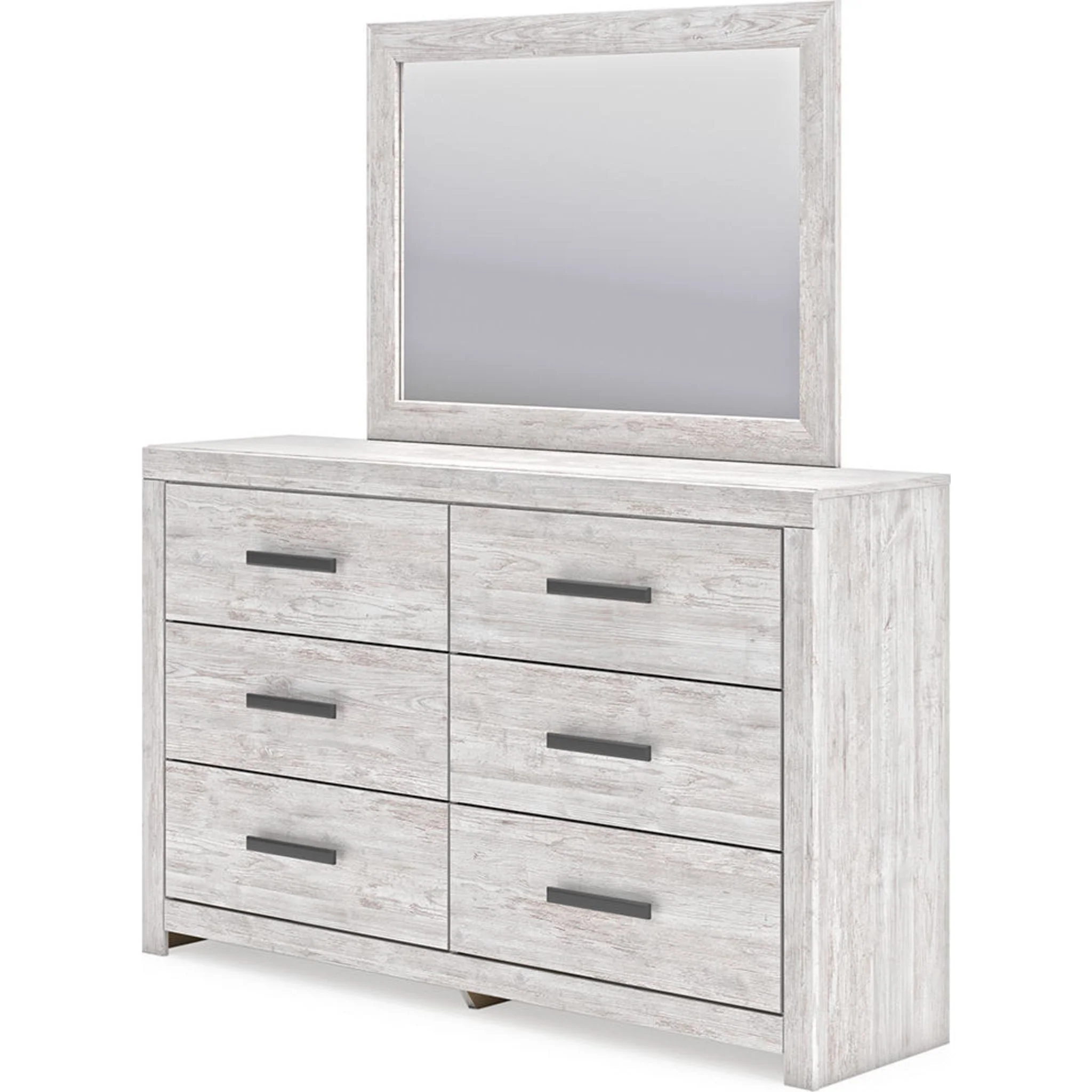 Cayboni 6 Piece Twin Panel Bedroom - Whitewash - Image 4