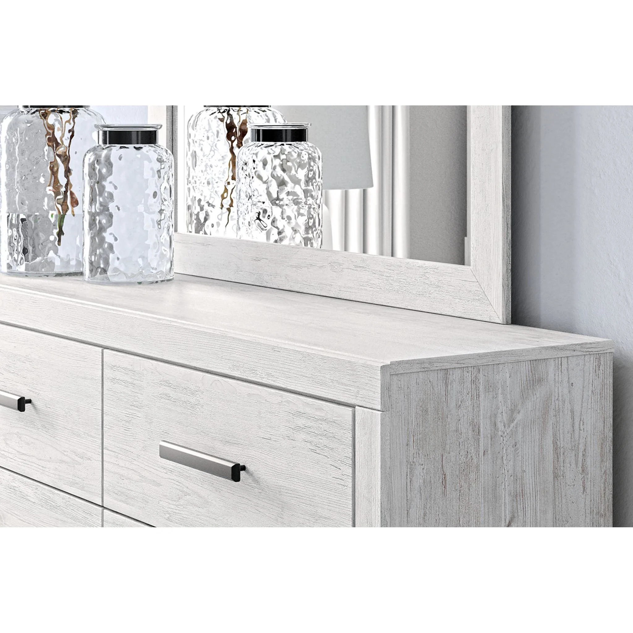 Cayboni Dresser and Mirror - Whitewash - Image 10