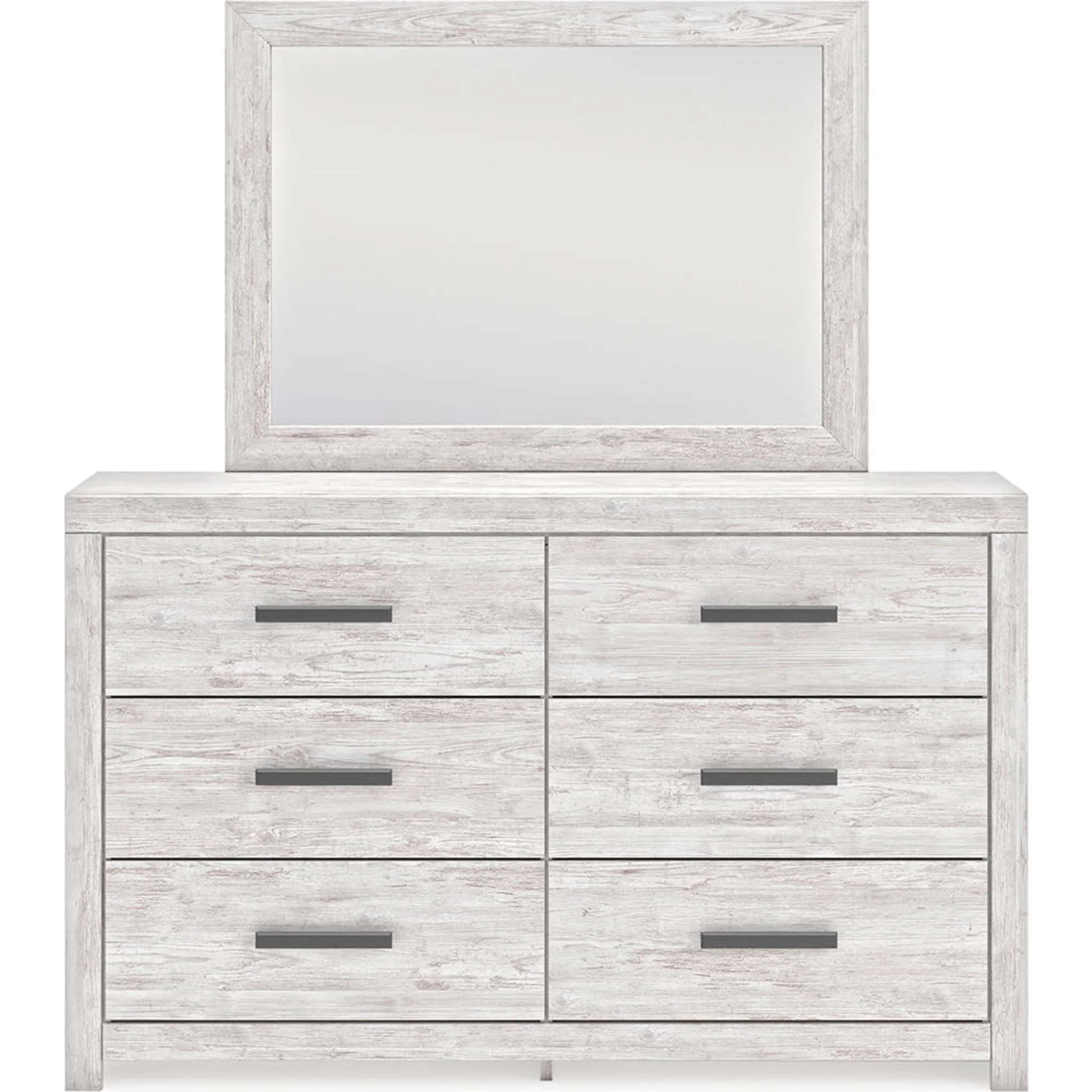 Cayboni Dresser and Mirror - Whitewash - Image 3