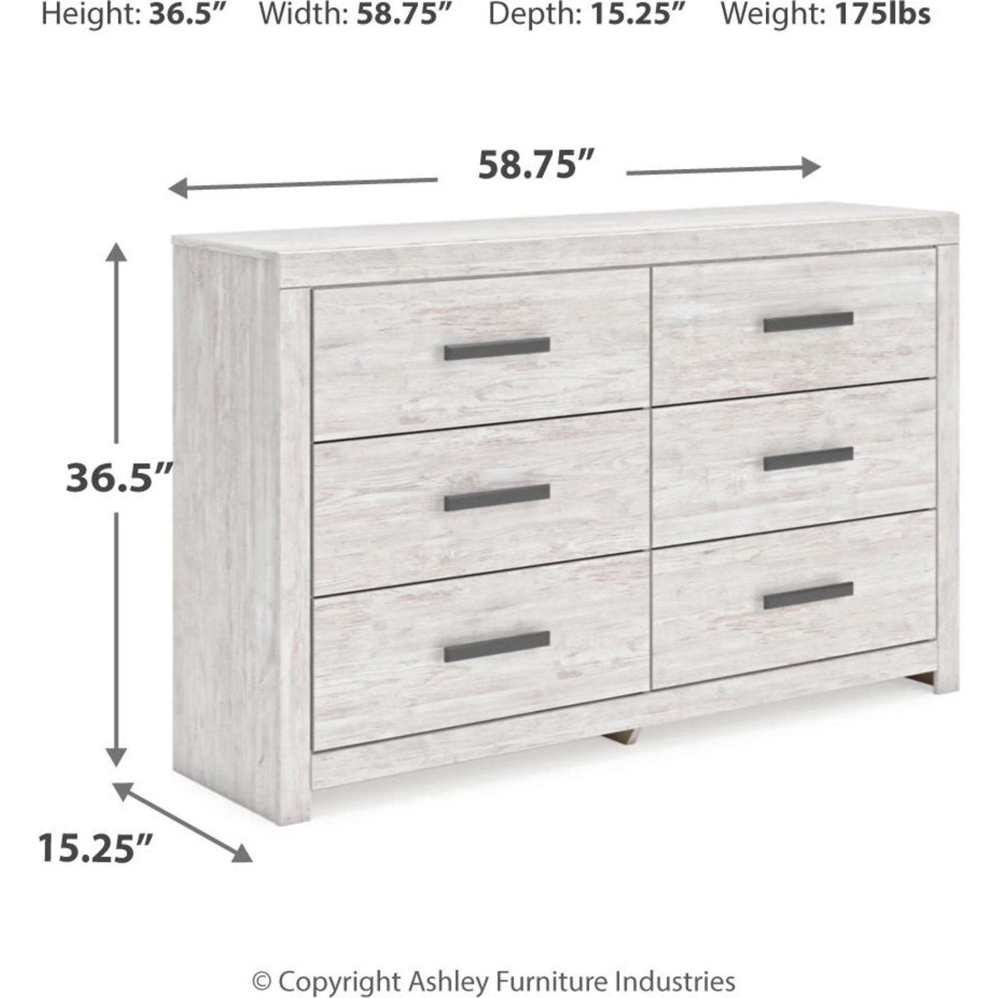 Cayboni Dresser - Whitewash - Image 21