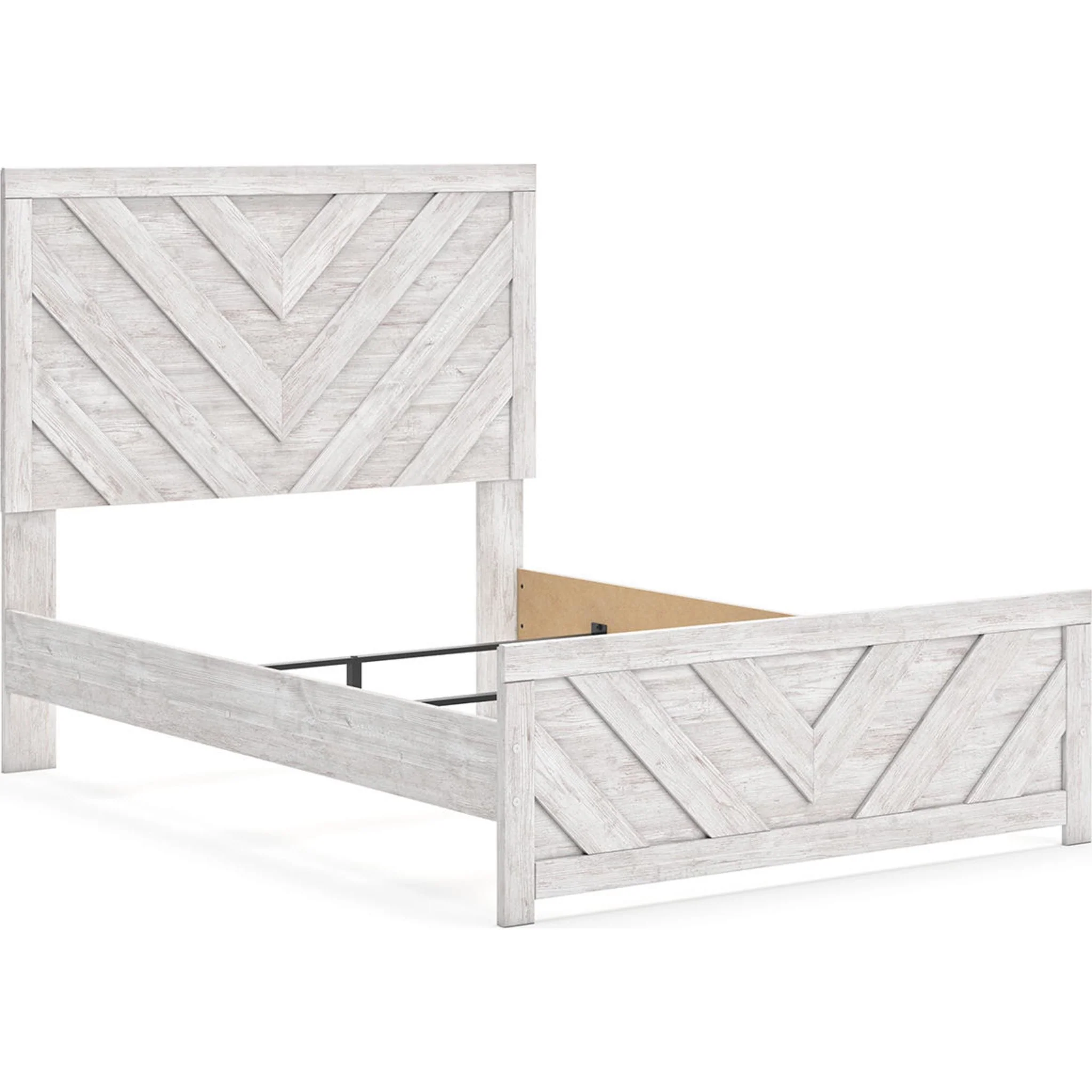 Cayboni Full Panel Bed - Whitewash - Image 8