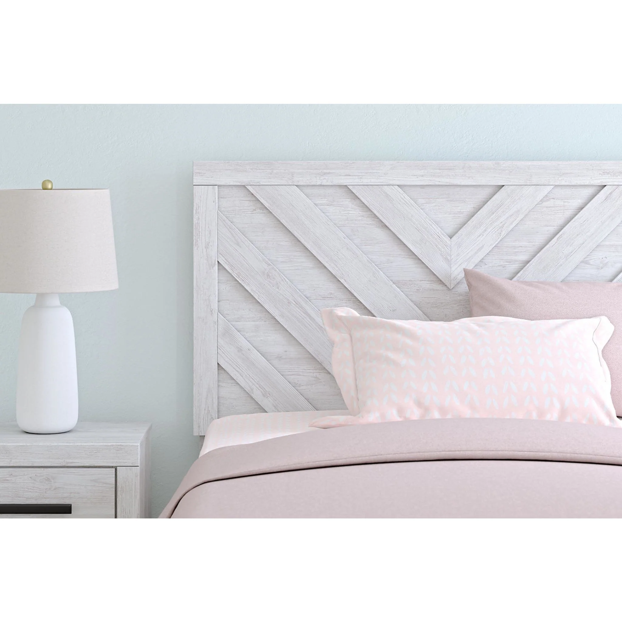 Cayboni Full Panel Bed - Whitewash - Image 9