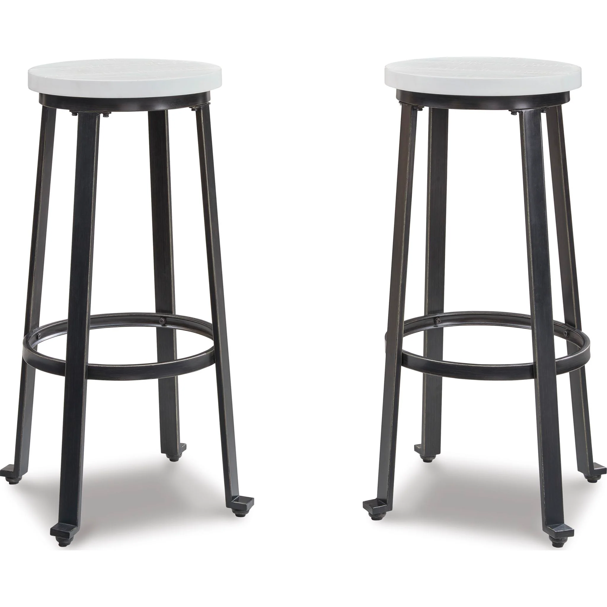 Challiman Bar Height Stool - Vintage White - (D307-230) - Image 3