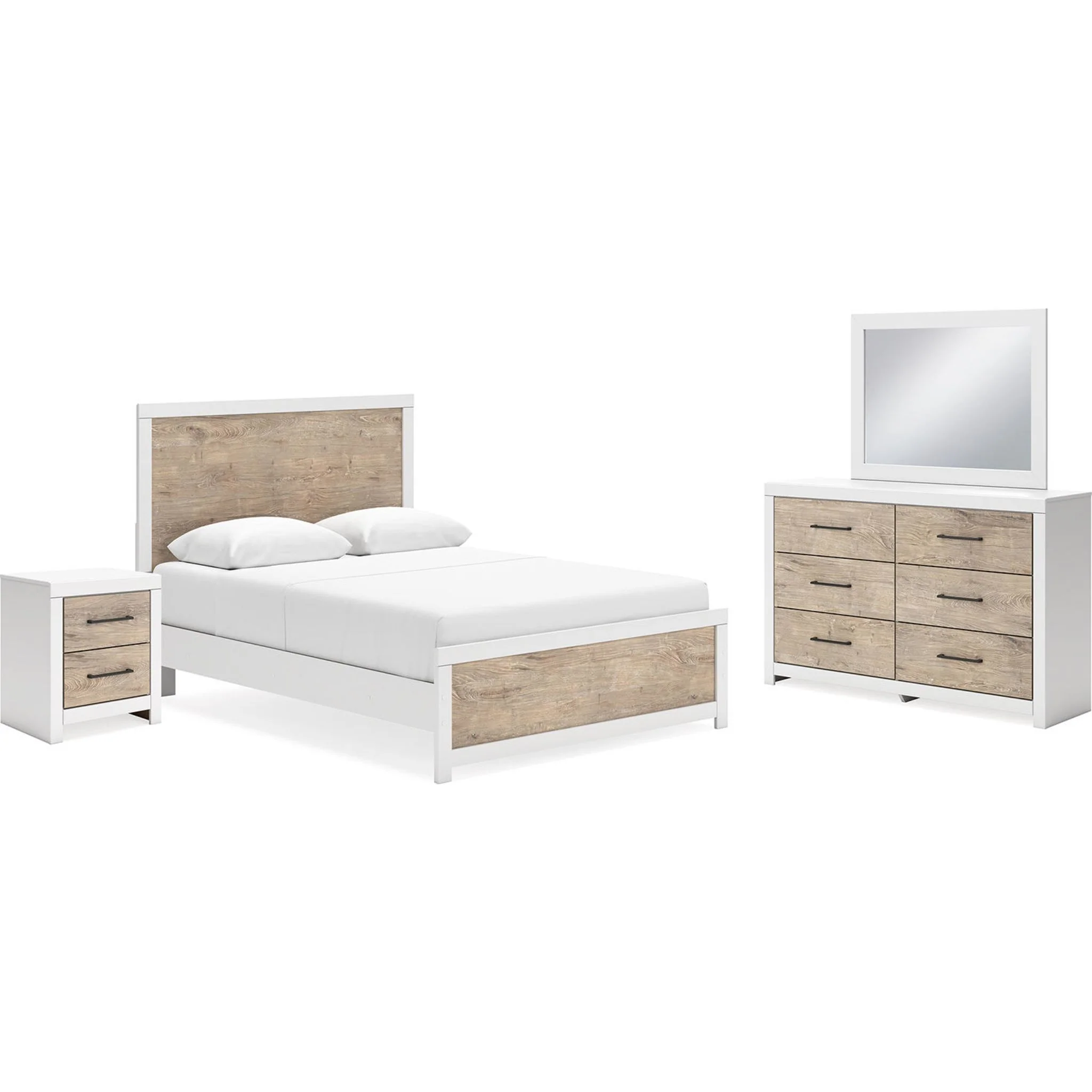 Charbitt 6 Piece Queen Panel Bedroom - Two-tone