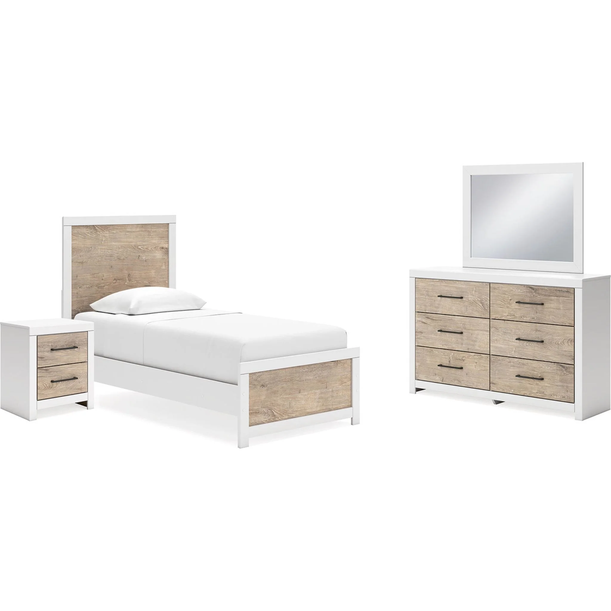 Charbitt 6 Piece Twin Panel Bedroom - Two-tone - Image 2