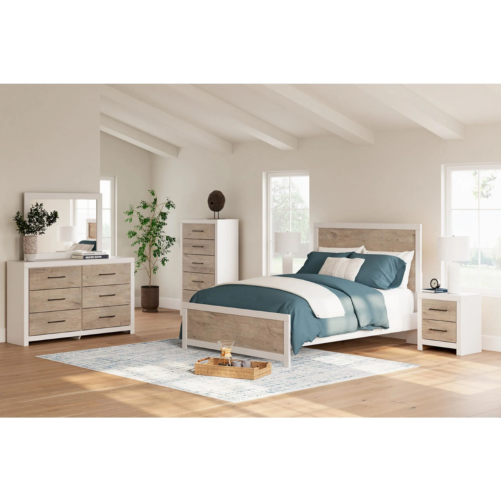 Charbitt Queen Panel Bed - Two-tone - Image 2