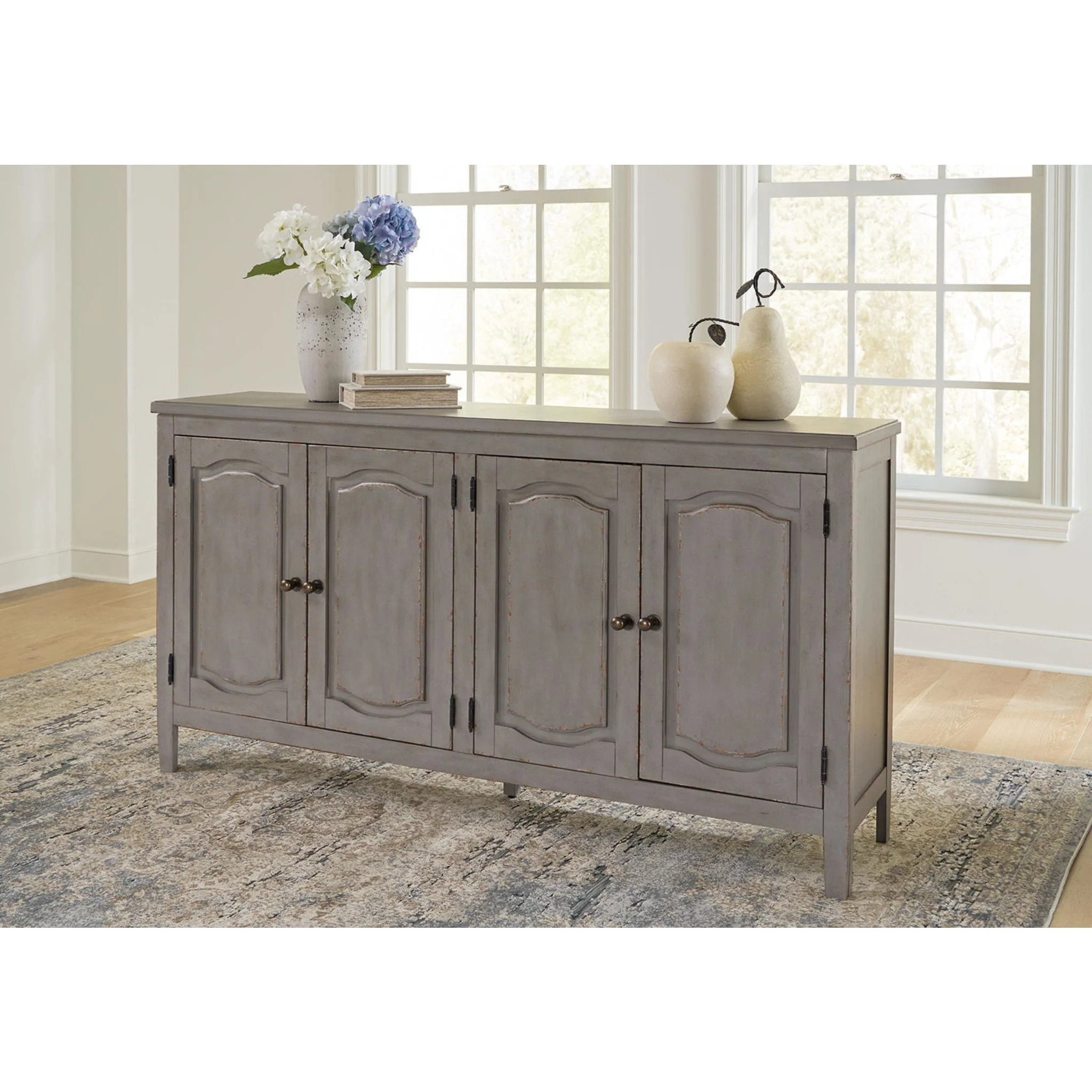 Charina Accent Cabinet - Antique Gray