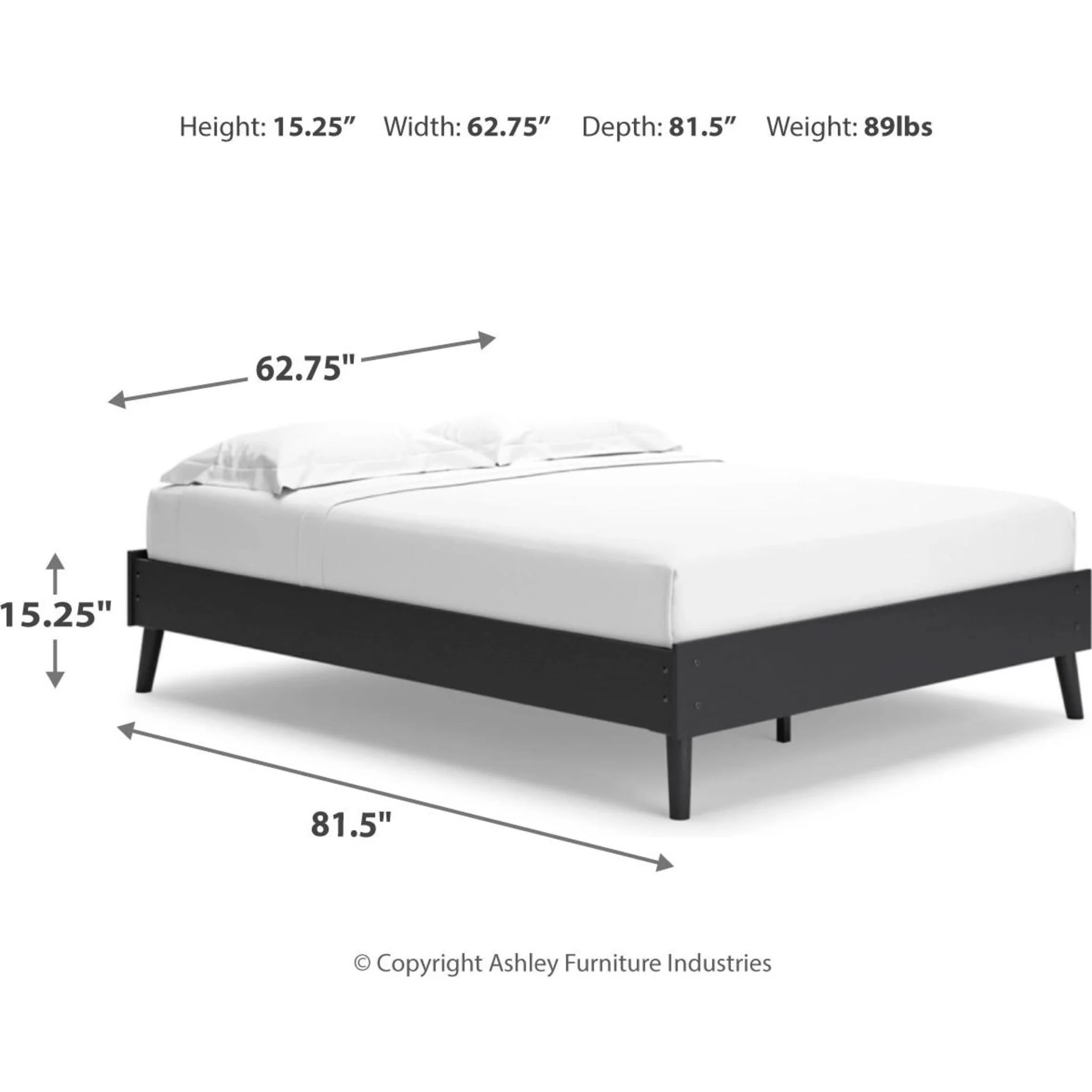 Charlang Queen Platform Bed - Black - Image 5