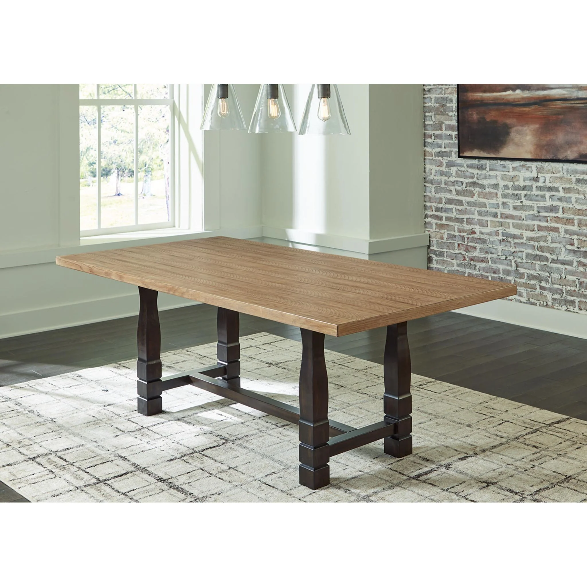 Charterton Dining Table - Two-tone Brown - (D753-25) - Image 8