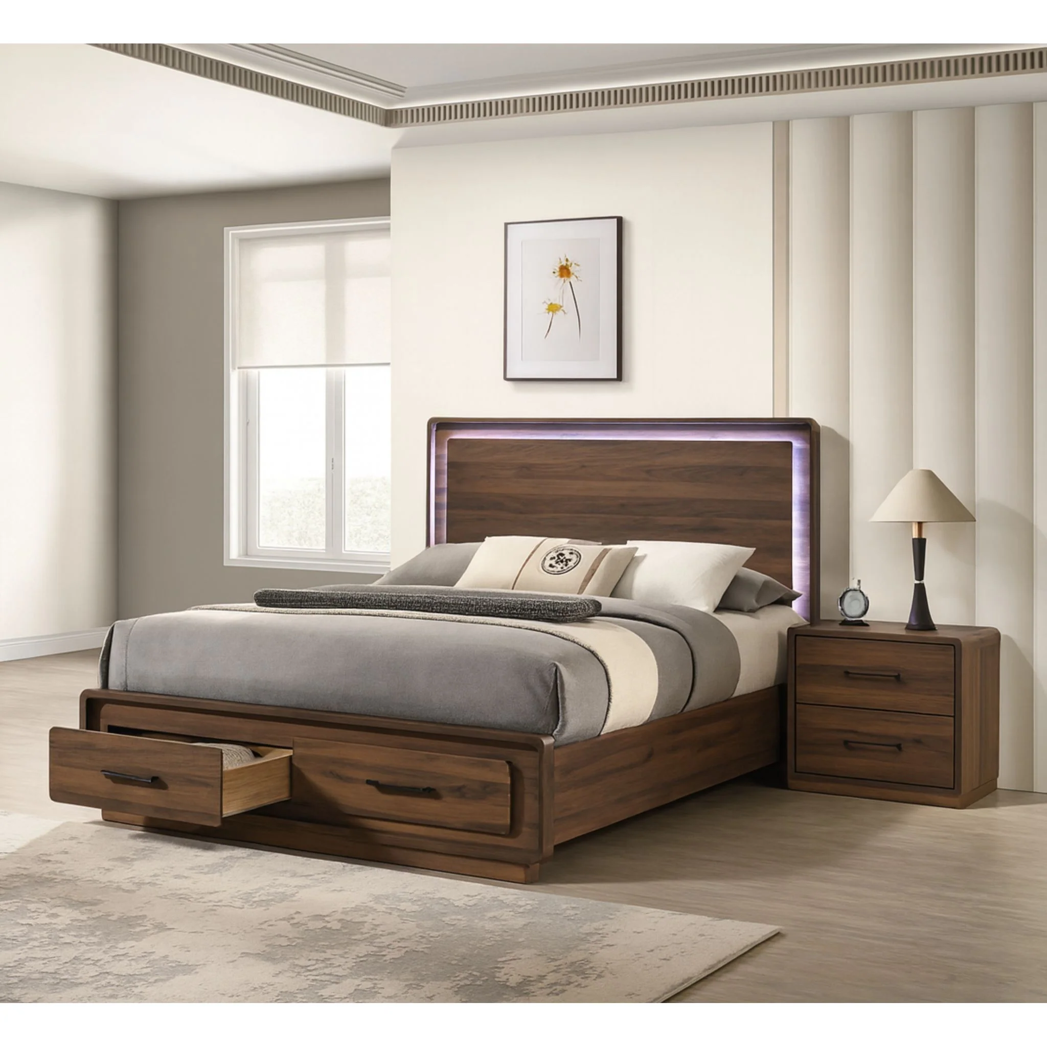 Chester Storage Bed - Walnut - Image 2