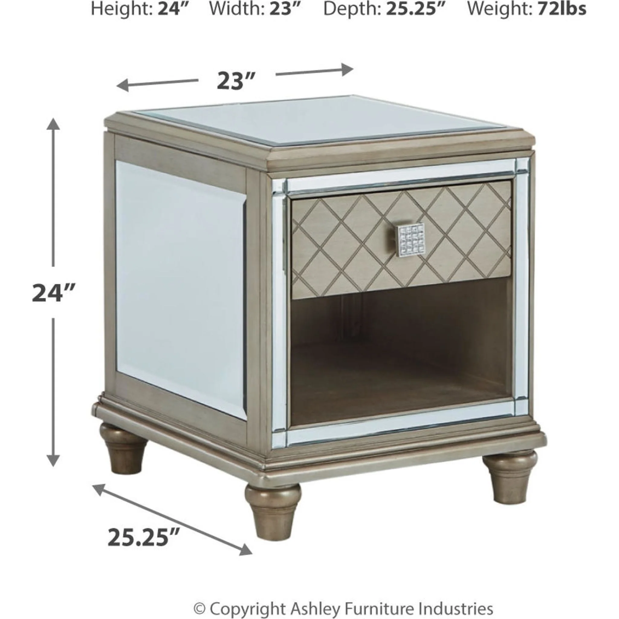 Chevanna End Table - Platinum - Image 3