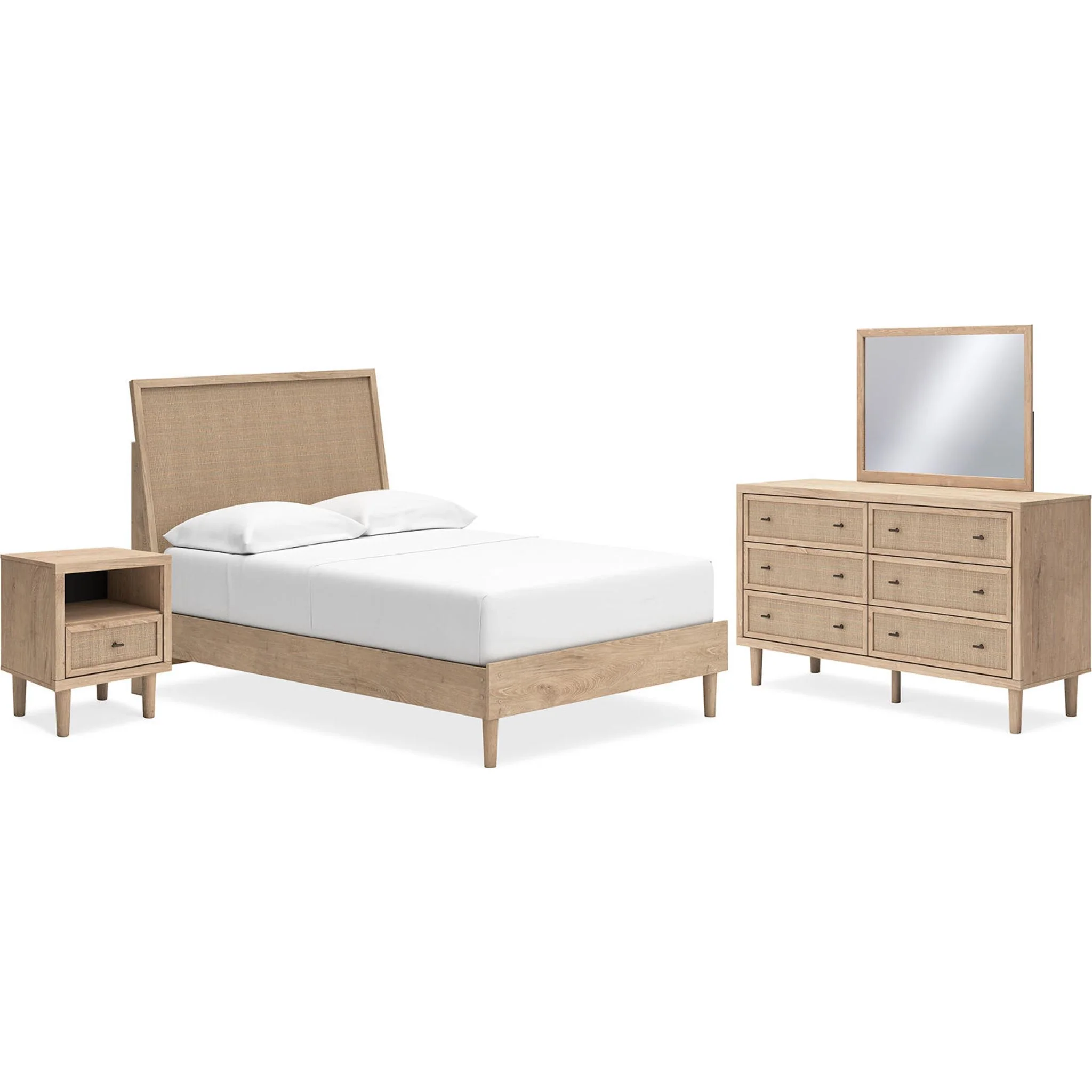 Cielden 6 Piece Full Platform Bedroom - Two-tone