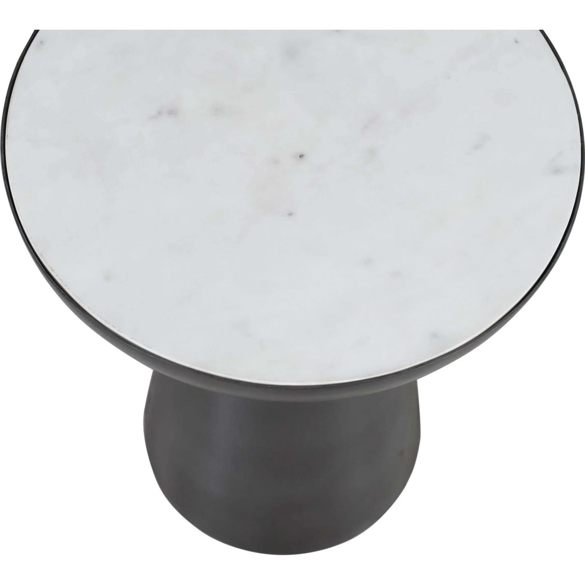 Circularity Chairside End Table - White and Gunmetal - Image 5