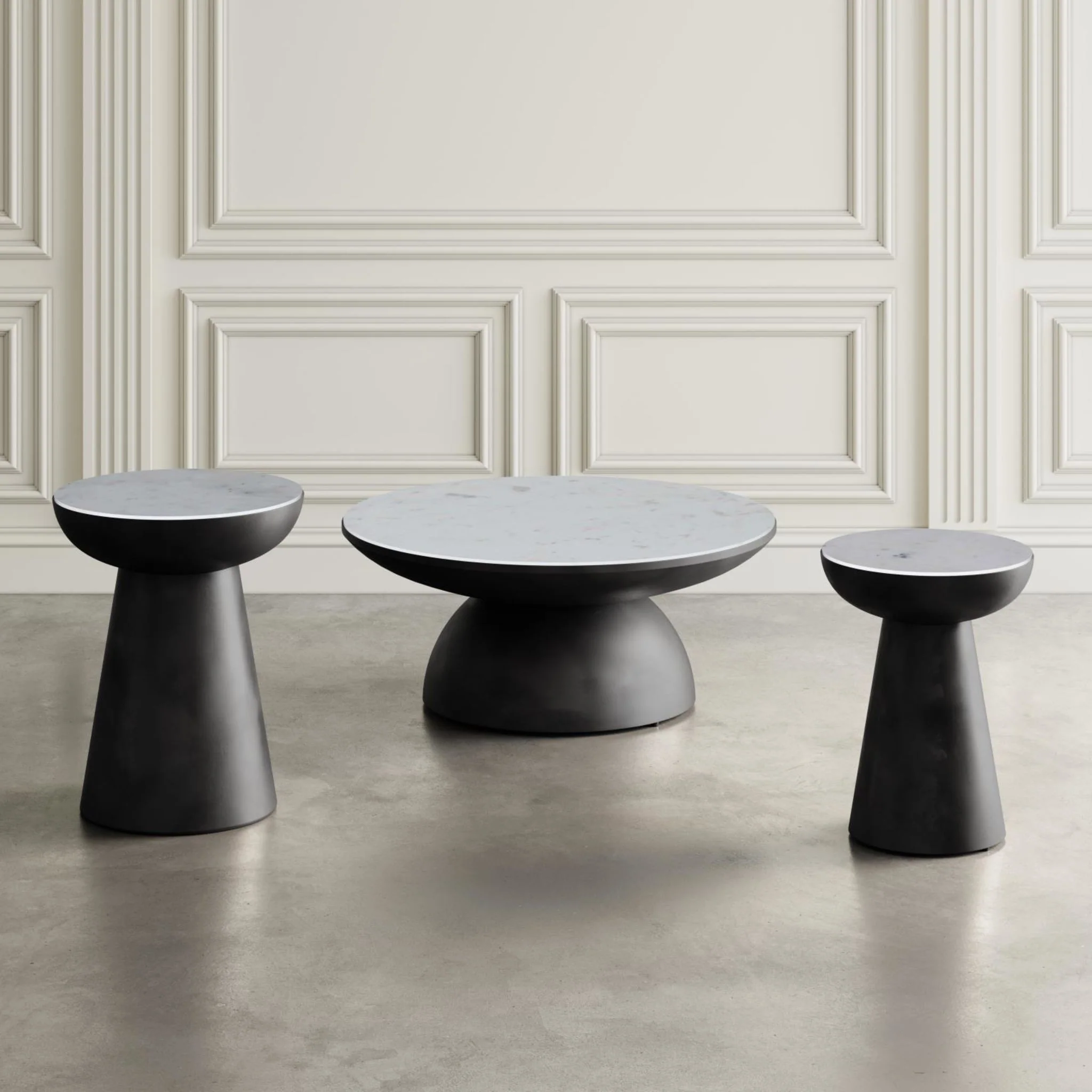 Circularity Coffee Table - White and Gunmetal - Image 6