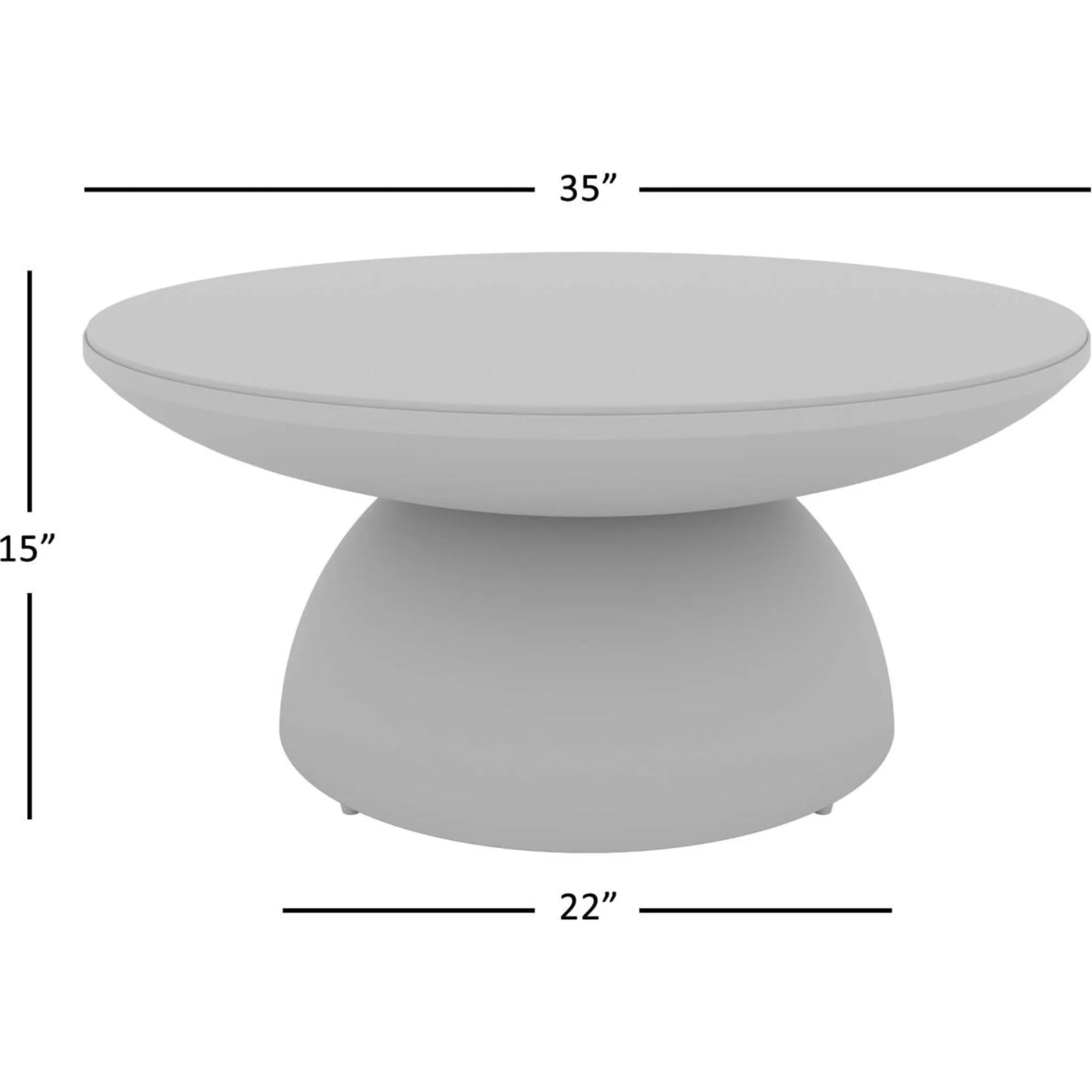 Circularity Coffee Table - White and Gunmetal - Image 8