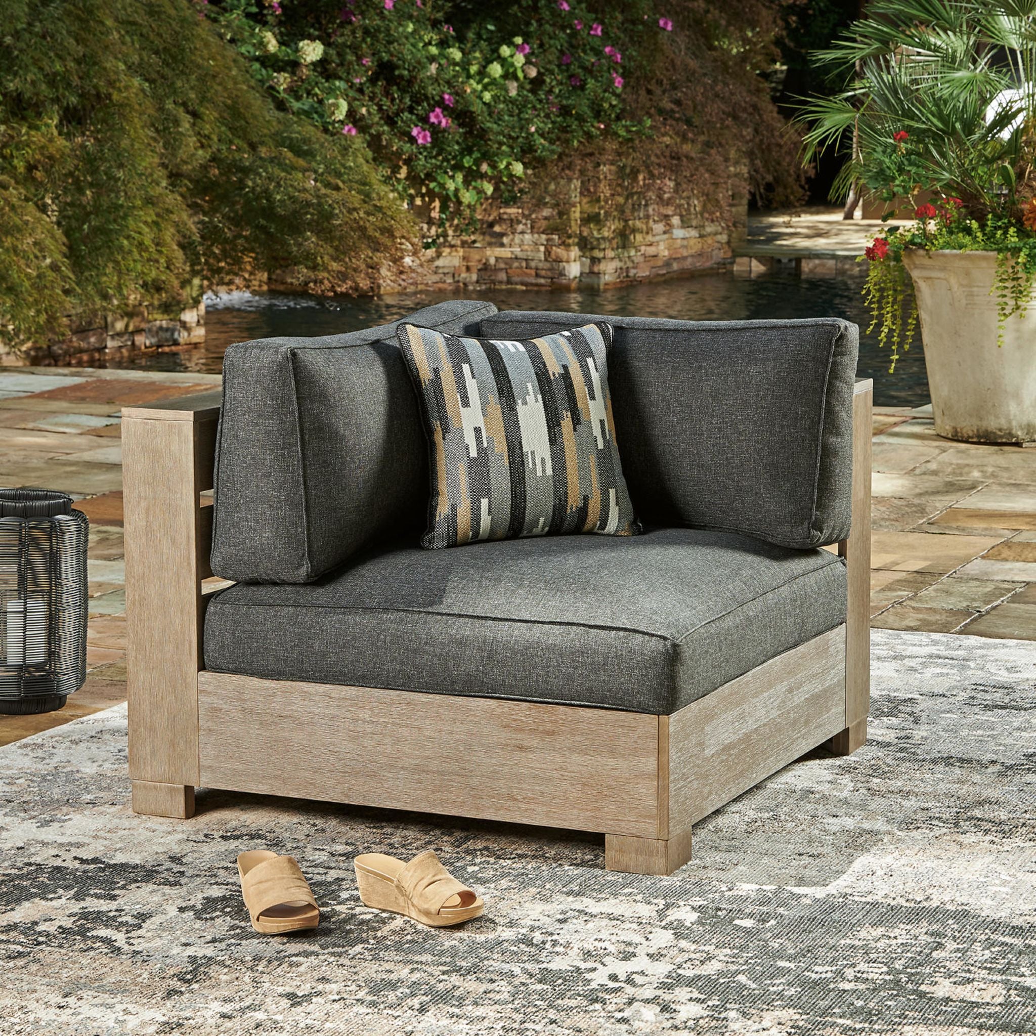 Citrine Park 4 Piece Outdoor Modular Seating - Grey/Brown - Image 2