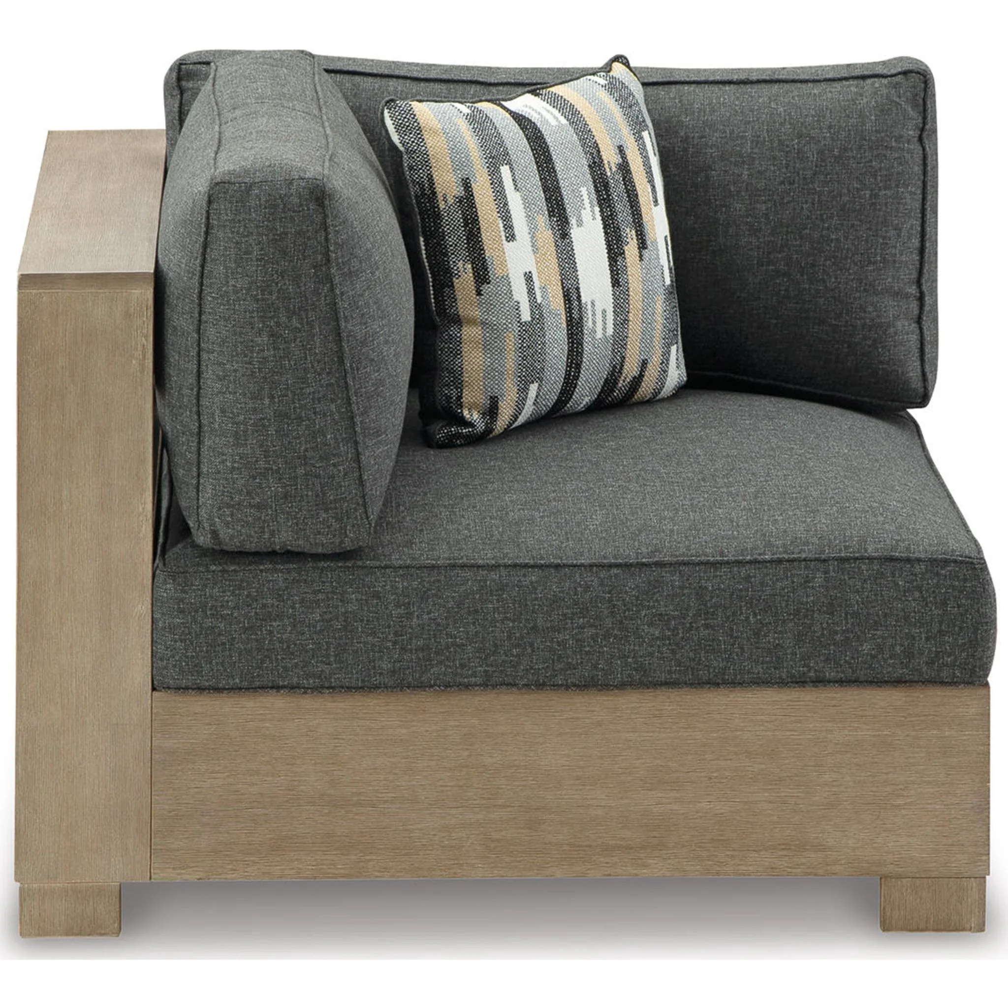 Citrine Park 5 Piece Outdoor Modular Seating - Grey/Brown - Image 12