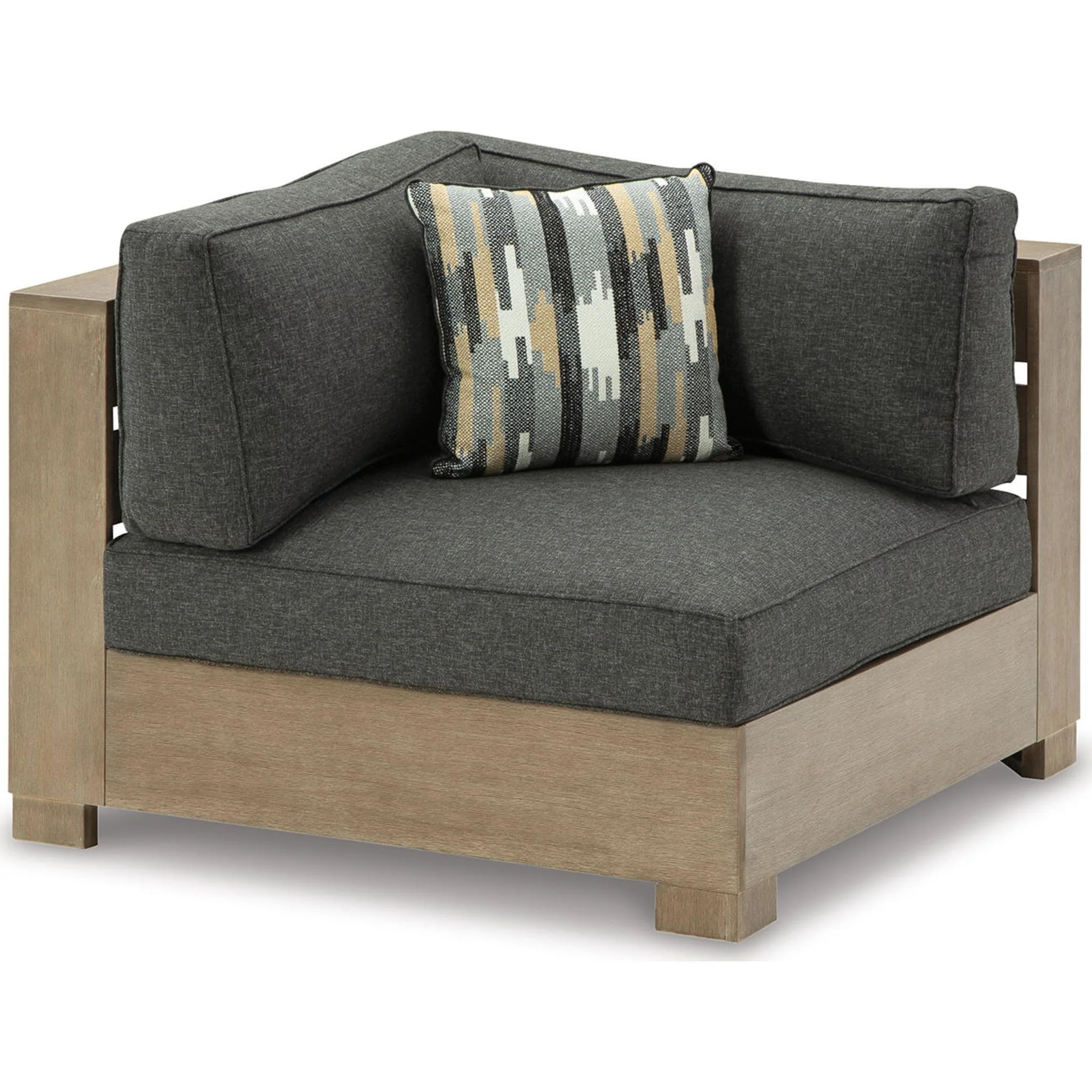 Citrine Park 6 Piece Outdoor Modular Seating - Grey/Brown - Image 17