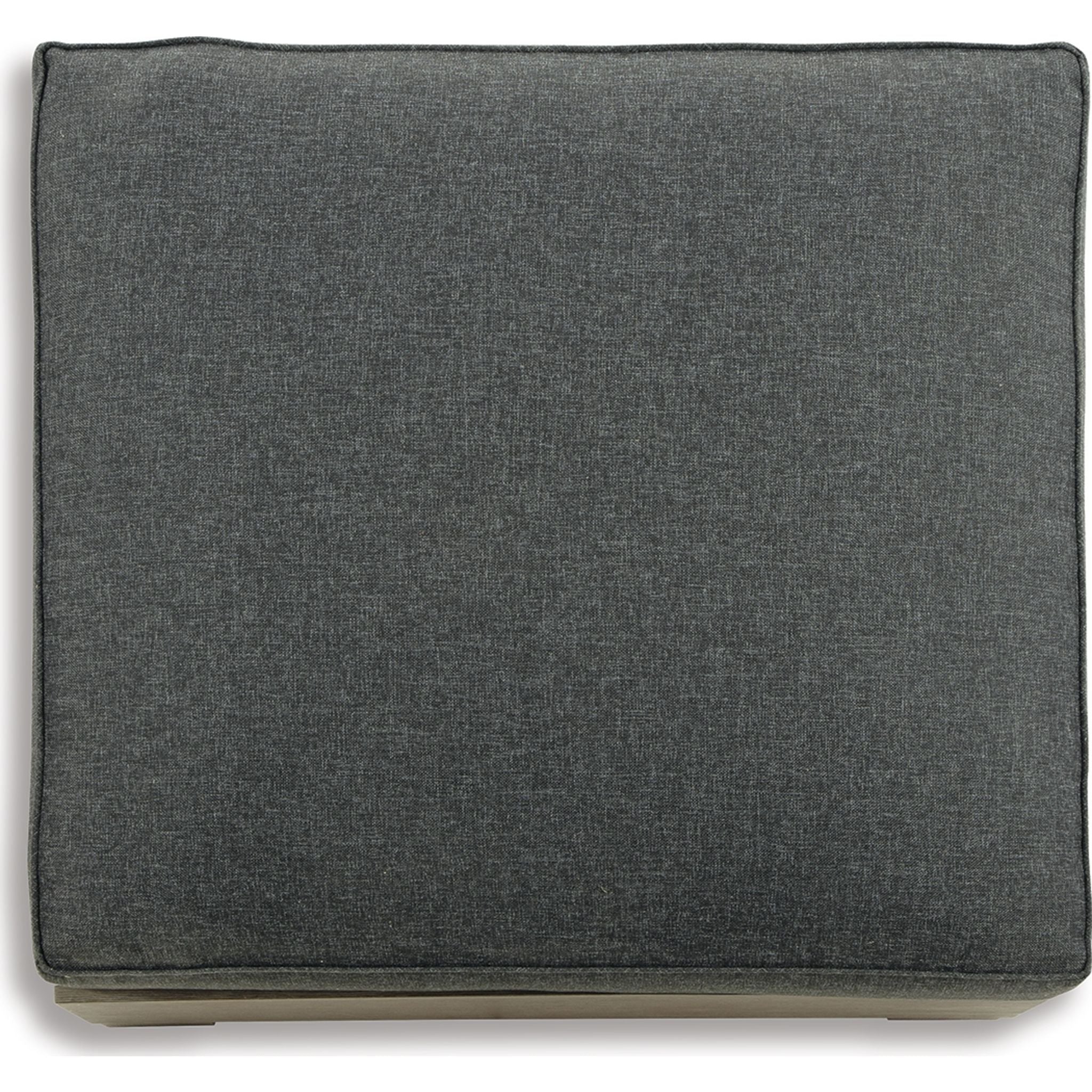 Citrine Park Outdoor Ottoman with Cushion - Charcoal/Brown - Image 4