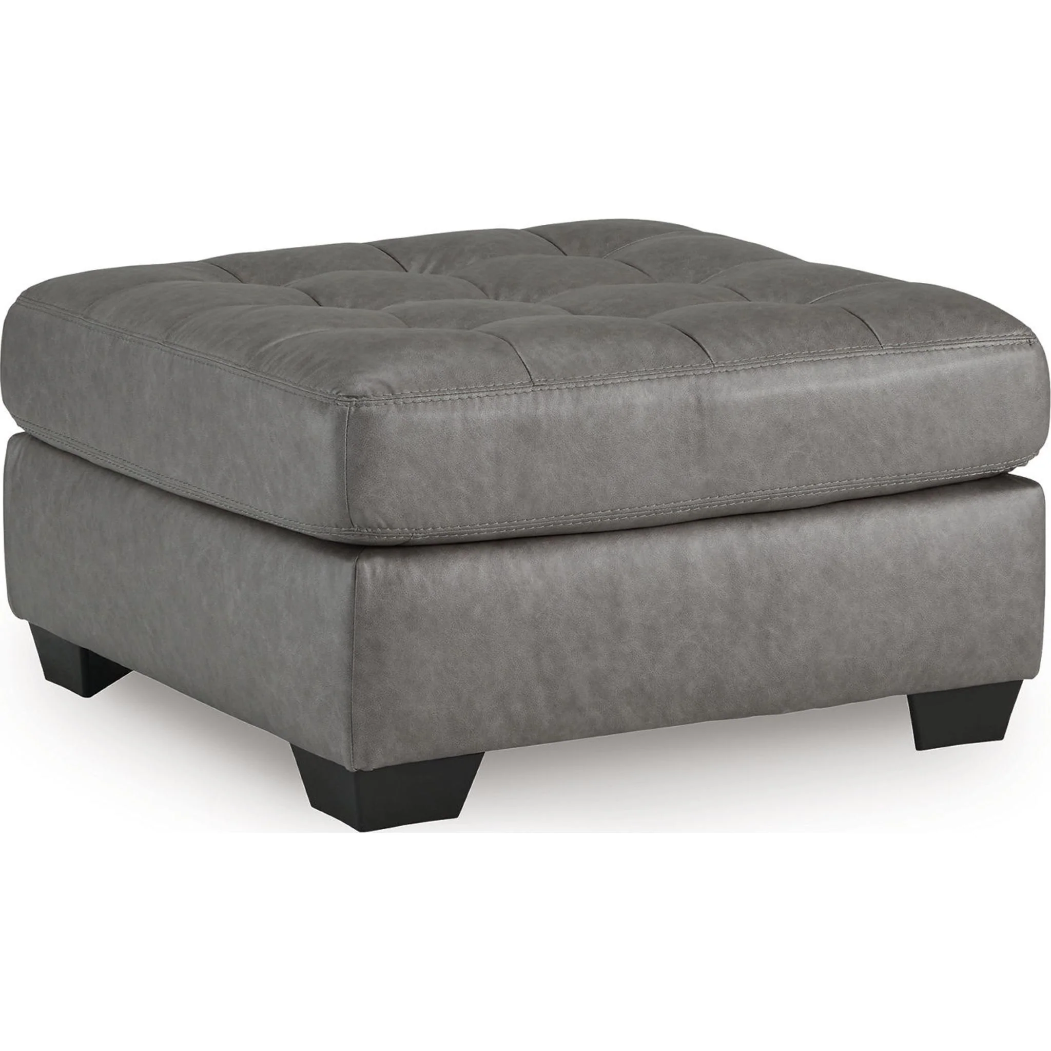Clairette Court Oversized Accent Ottoman - Alloy
