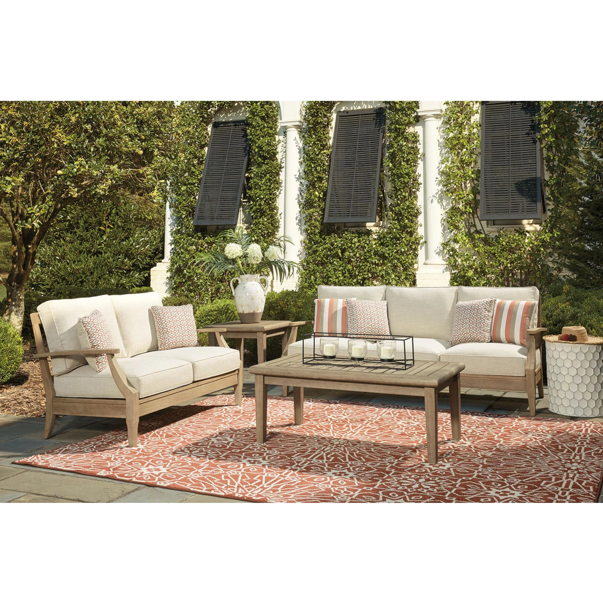 Clare View 2 Piece Outdoor Seating - Beige - Image 2