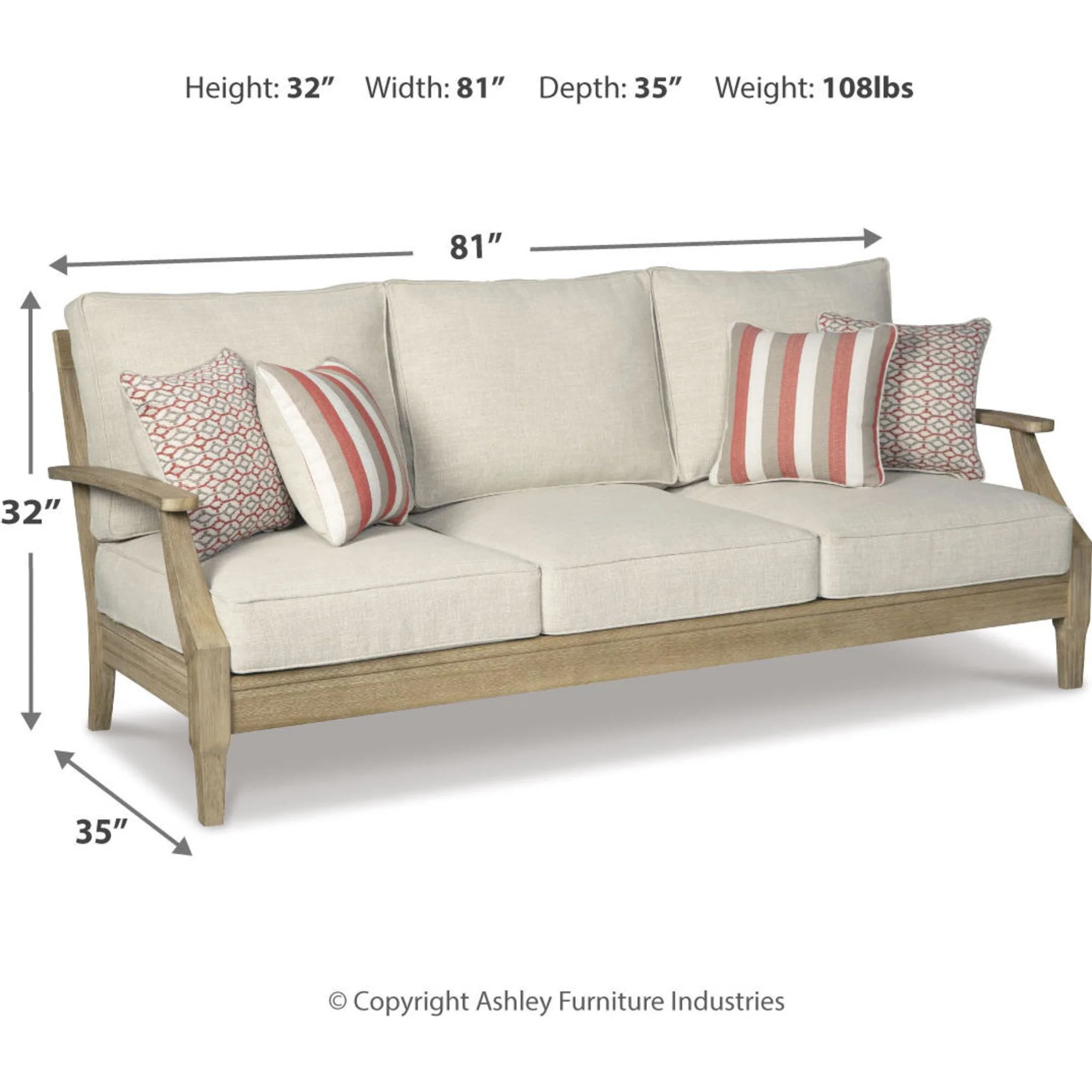 Clare View 2 Piece Outdoor Seating - Beige - Image 14