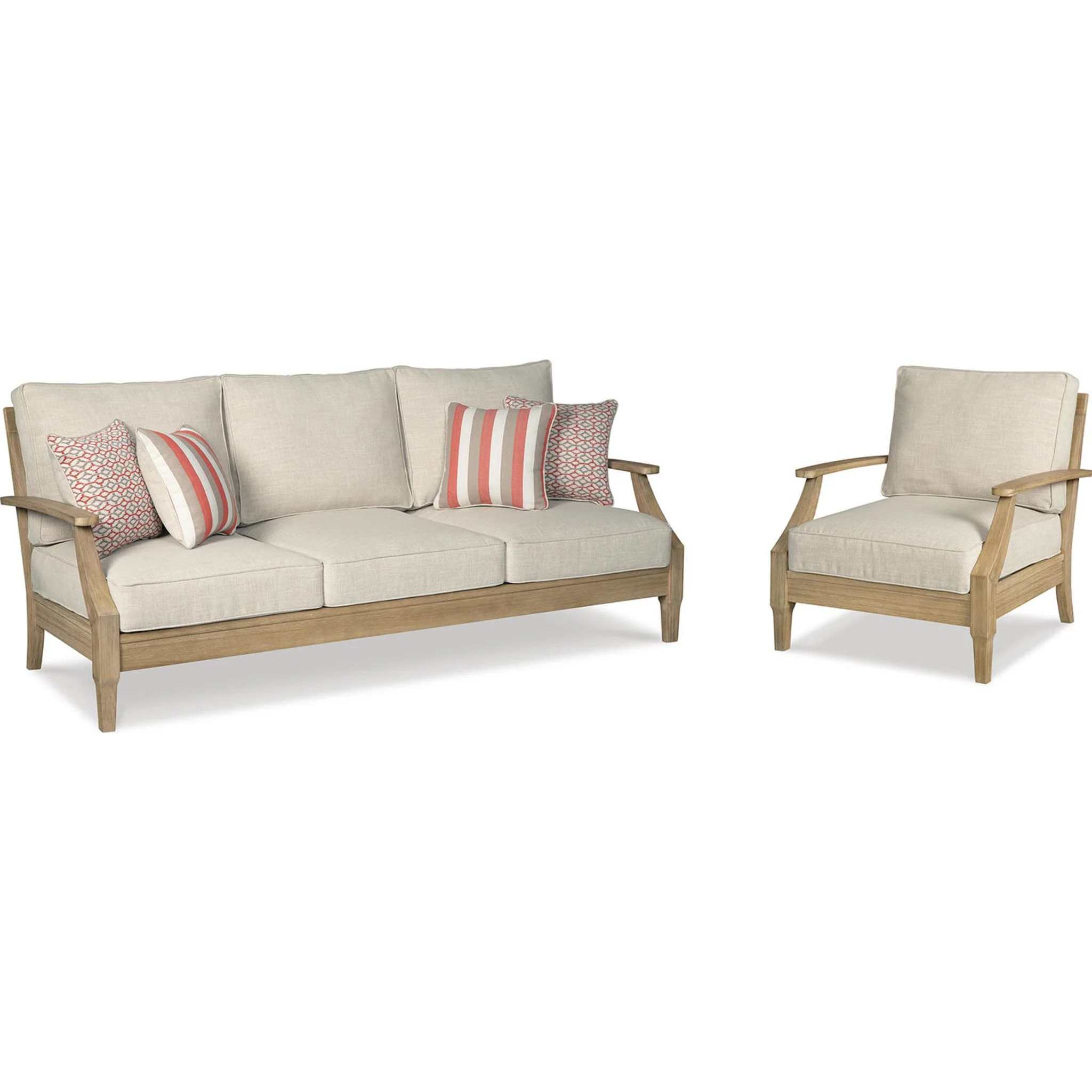 Clare View 2 Piece Outdoor Seating - Beige - Image 2