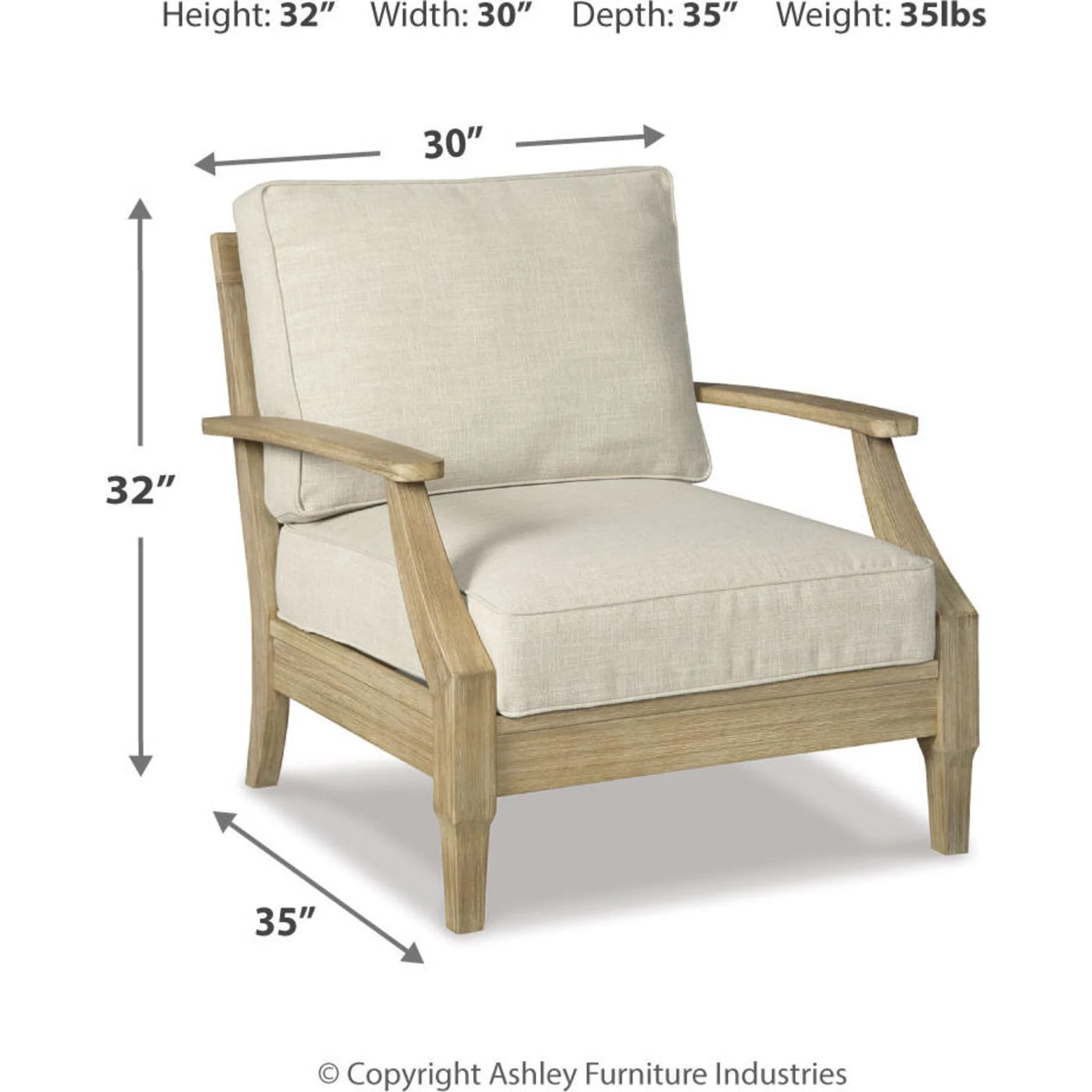 Clare View 2 Piece Outdoor Seating - Beige - Image 8