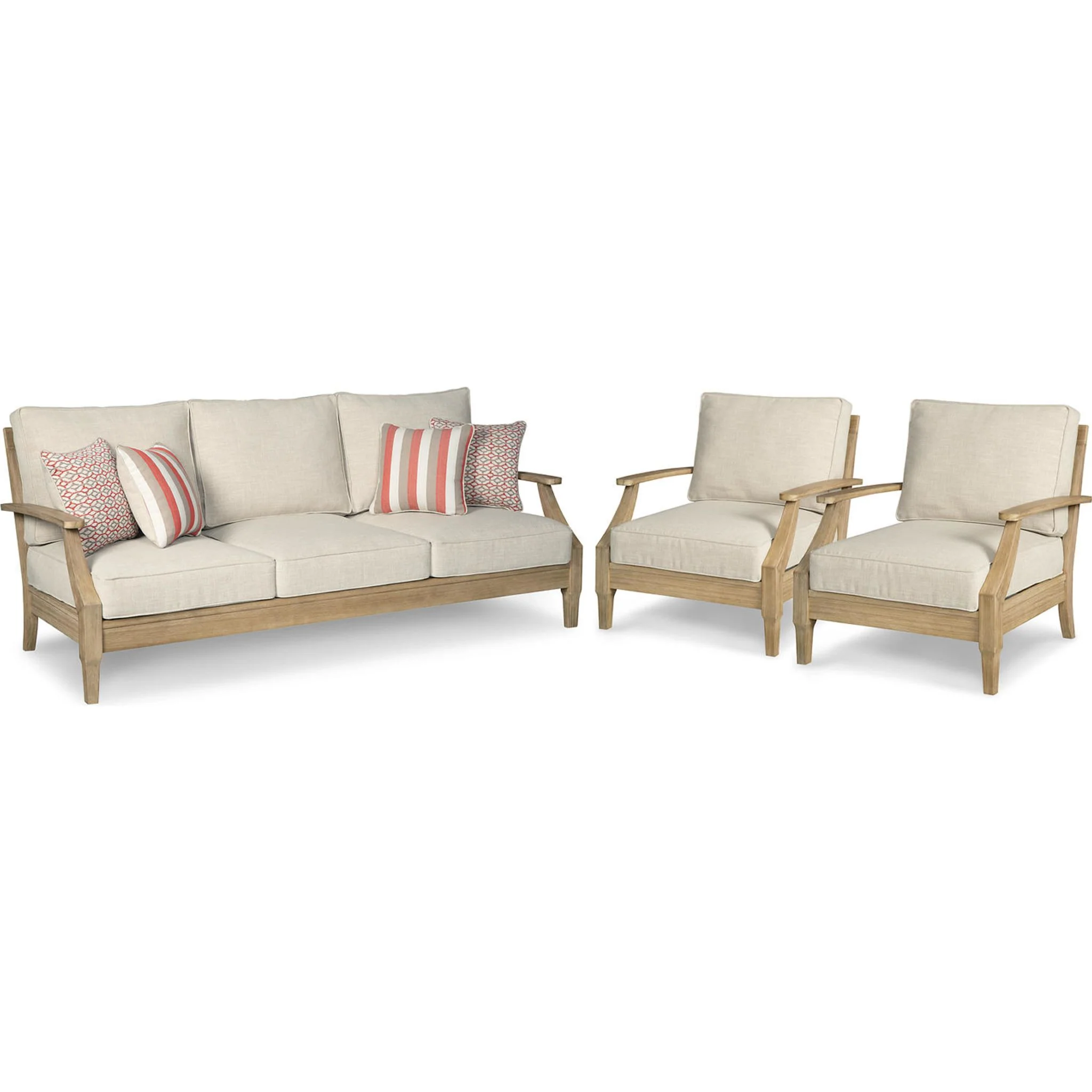 Clare View 3 Piece Outdoor Seating - Beige - Image 11
