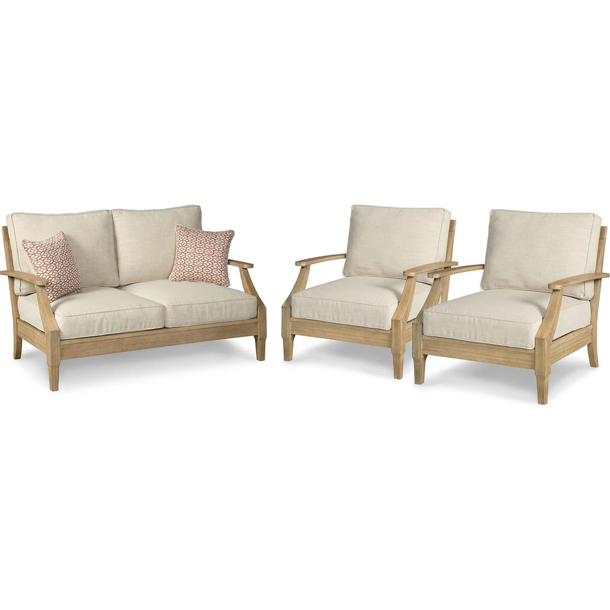 Clare View 3 Piece Outdoor Seating - Beige - Image 8