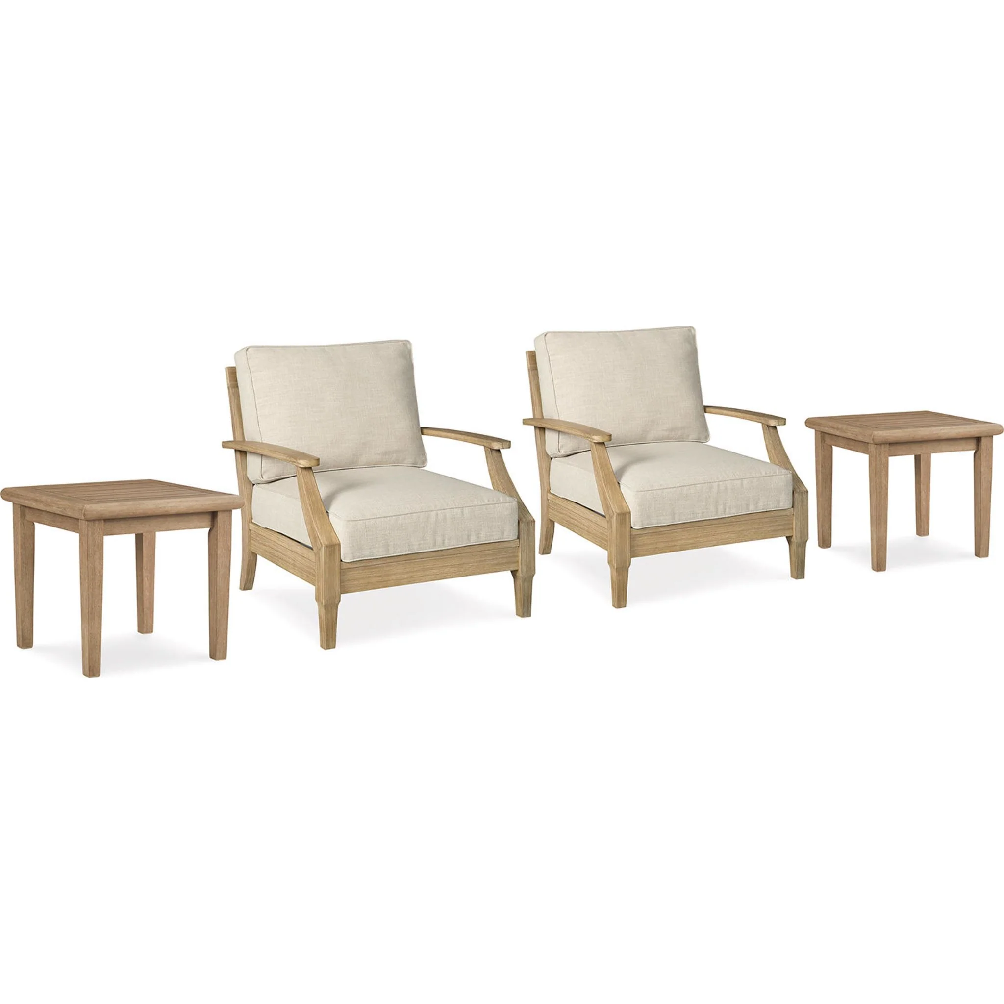 Clare View 4 Piece Outdoor Seating - Beige - Image 2
