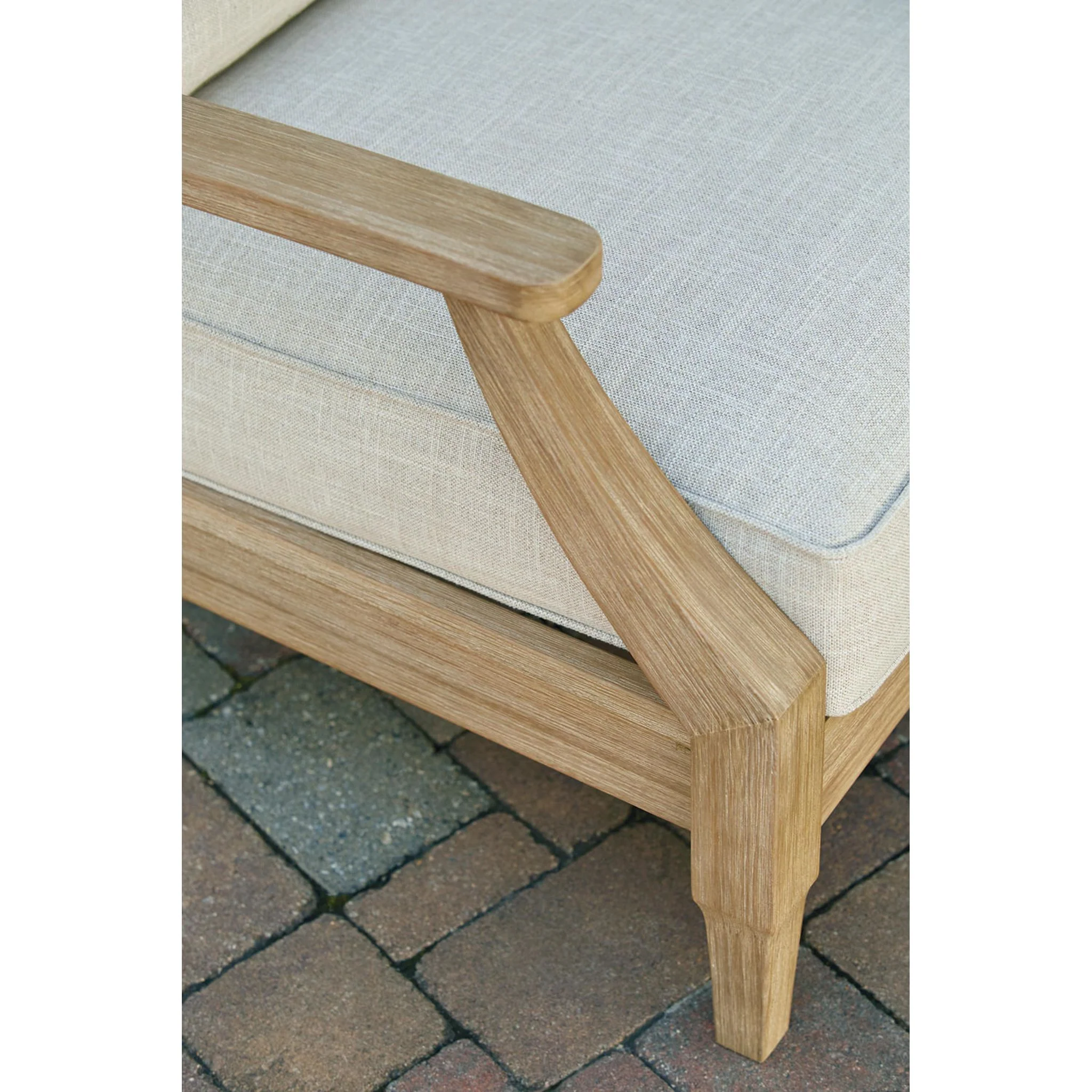 Clare View Outdoor Lounge Chair with Cushion - Beige - Image 14