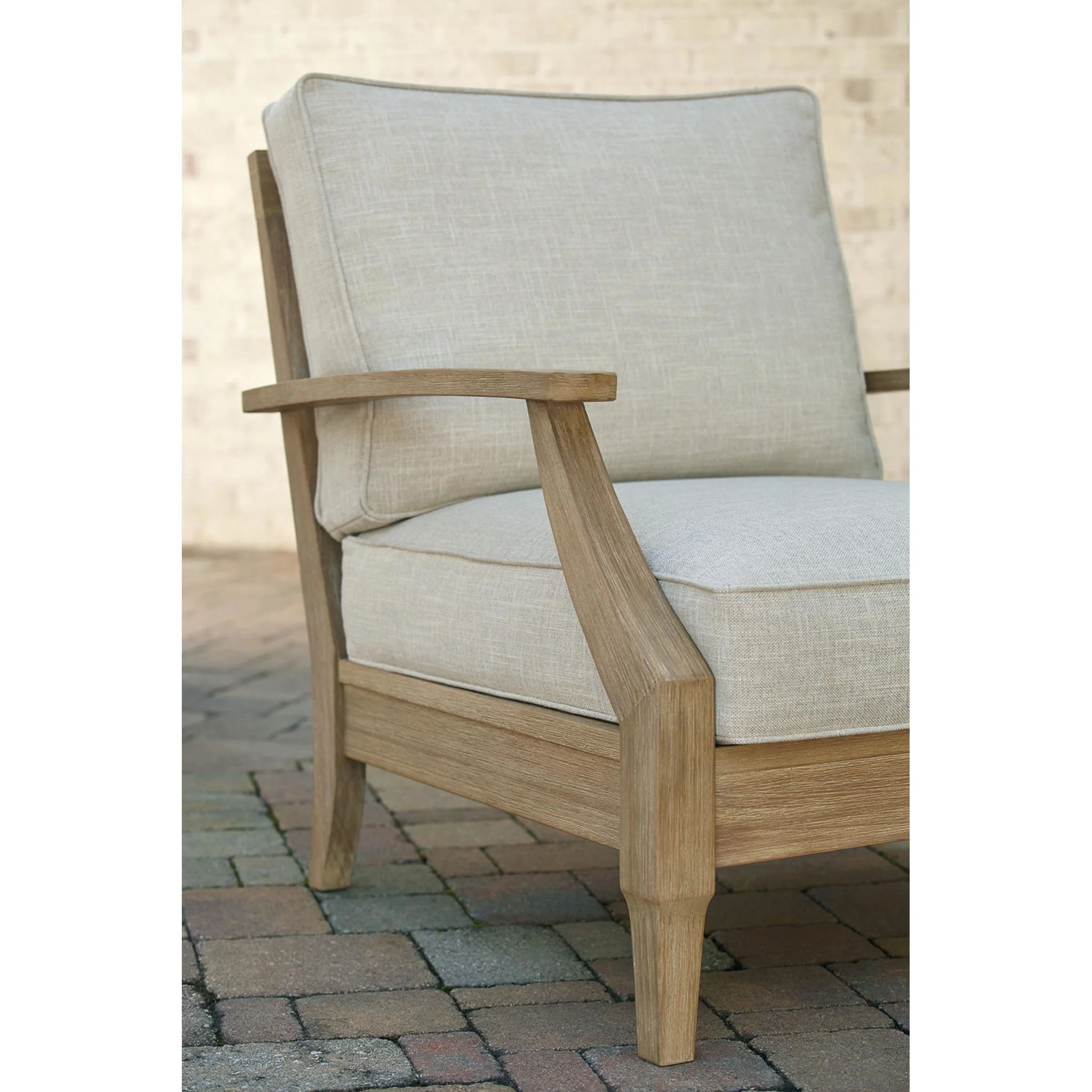 Clare View Outdoor Lounge Chair with Cushion - Beige - Image 17